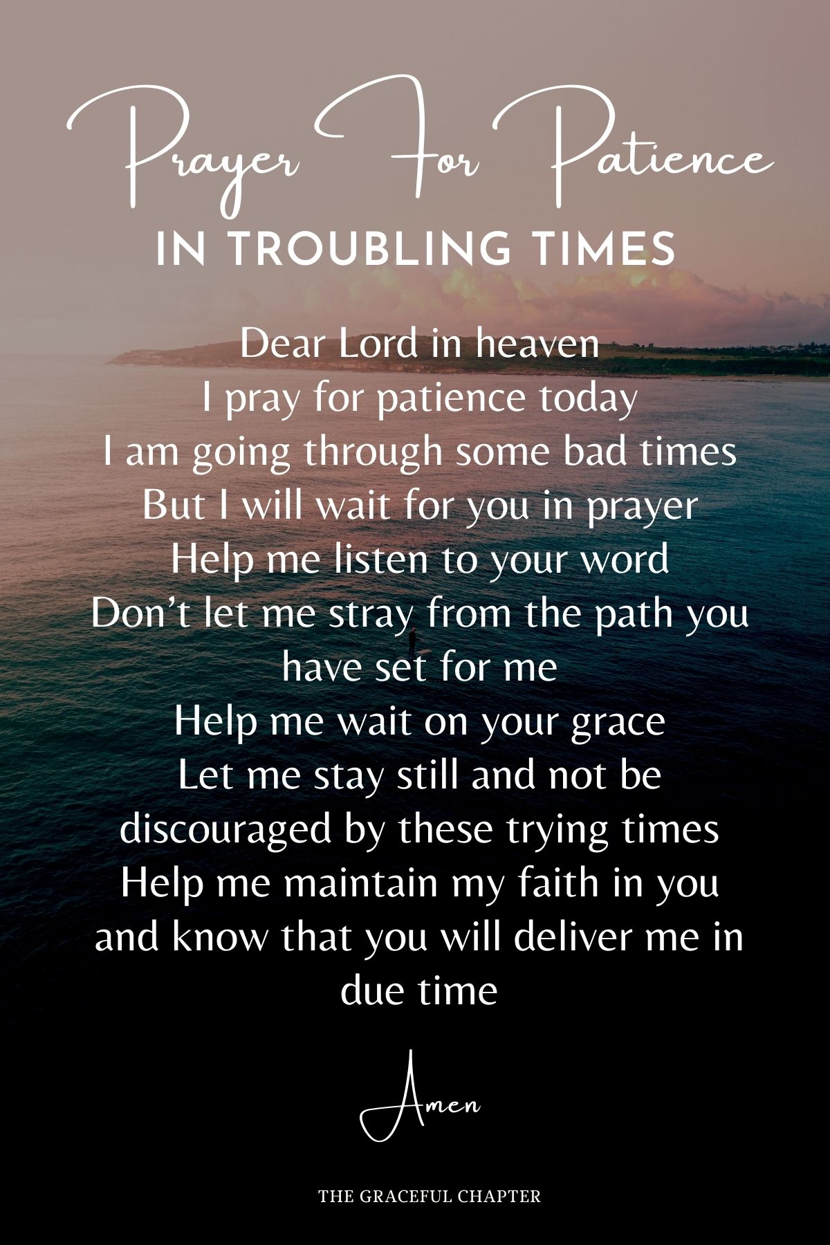 Prayer for patience in troubling times