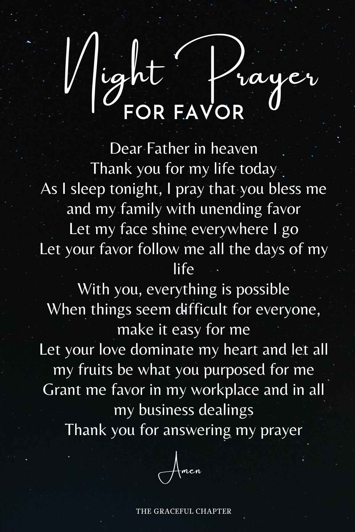 Night prayer for favor nighttime prayers