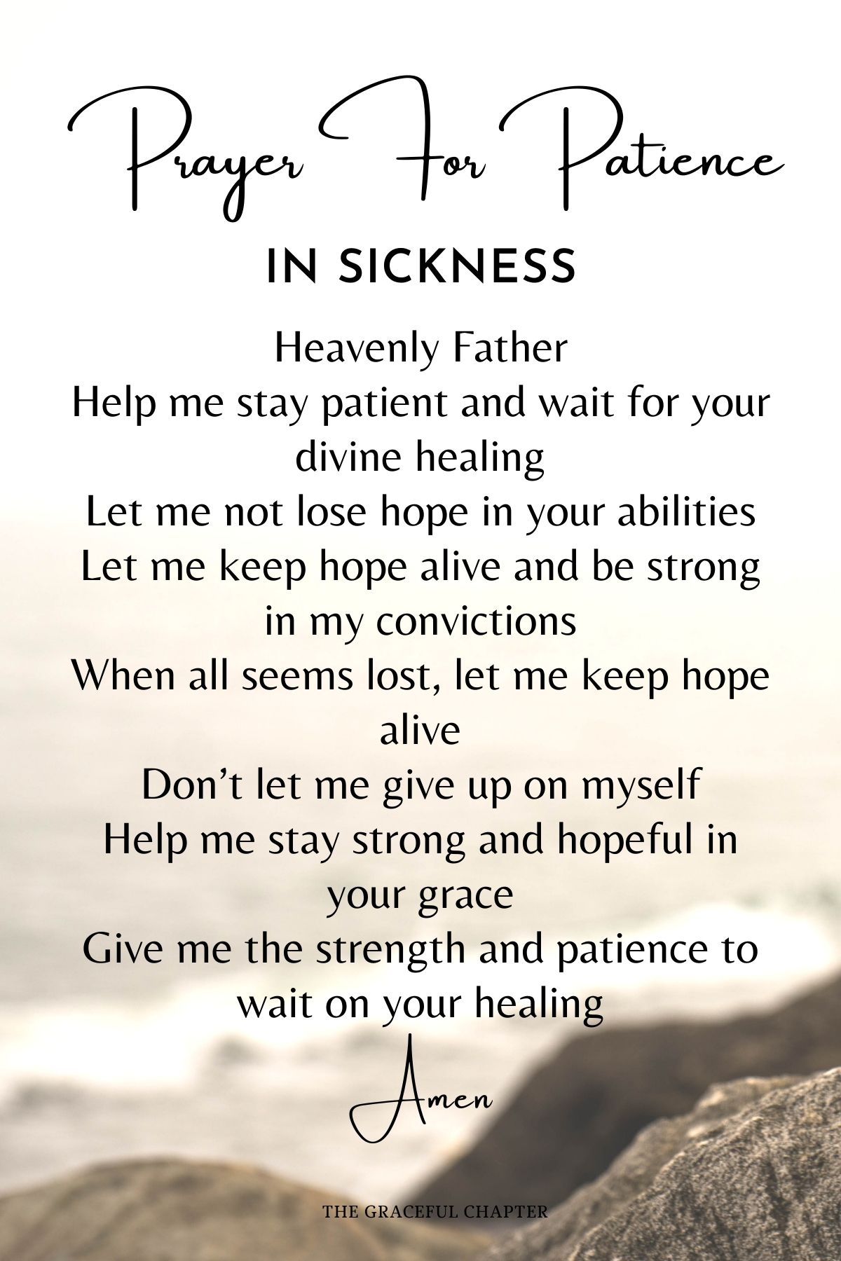Prayer for patience in sickness