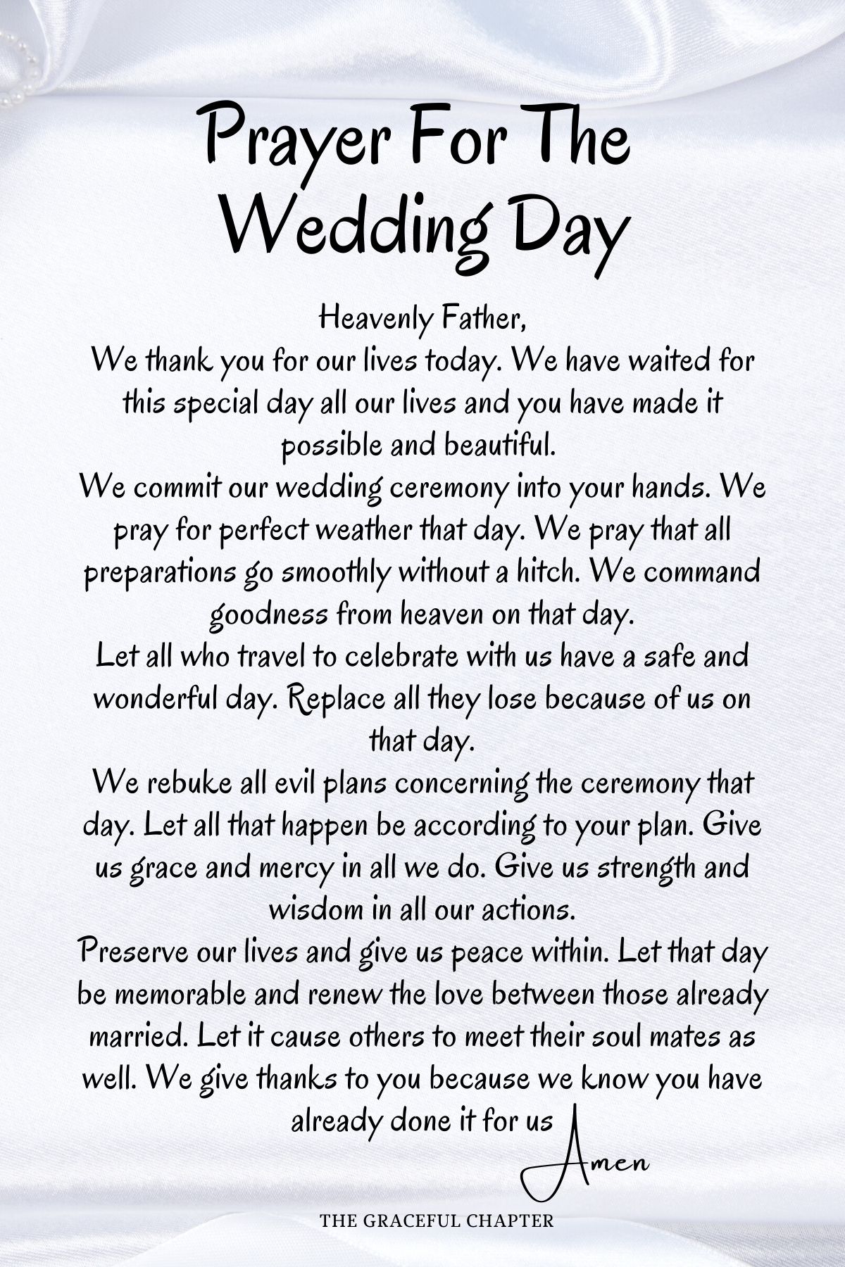 6 Prayers For Wedding - The Graceful Chapter