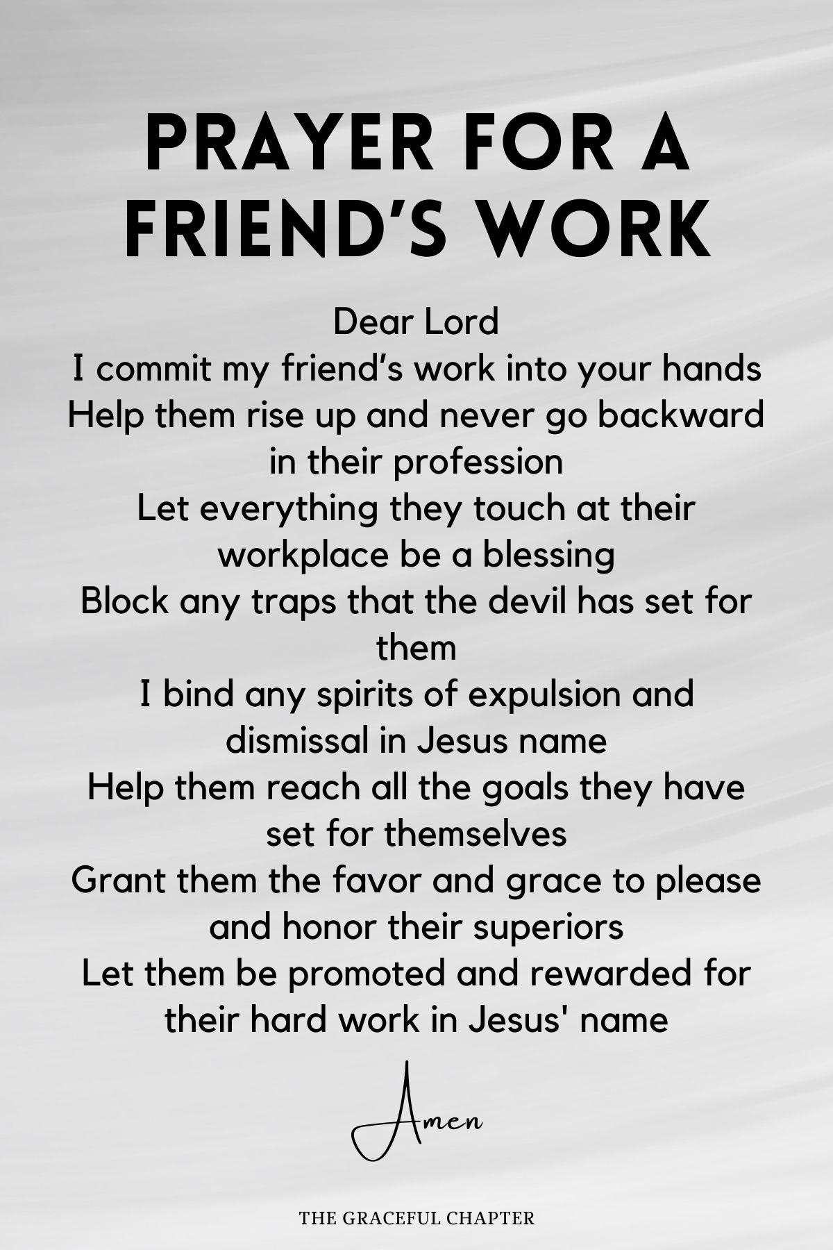 prayers for friends work
