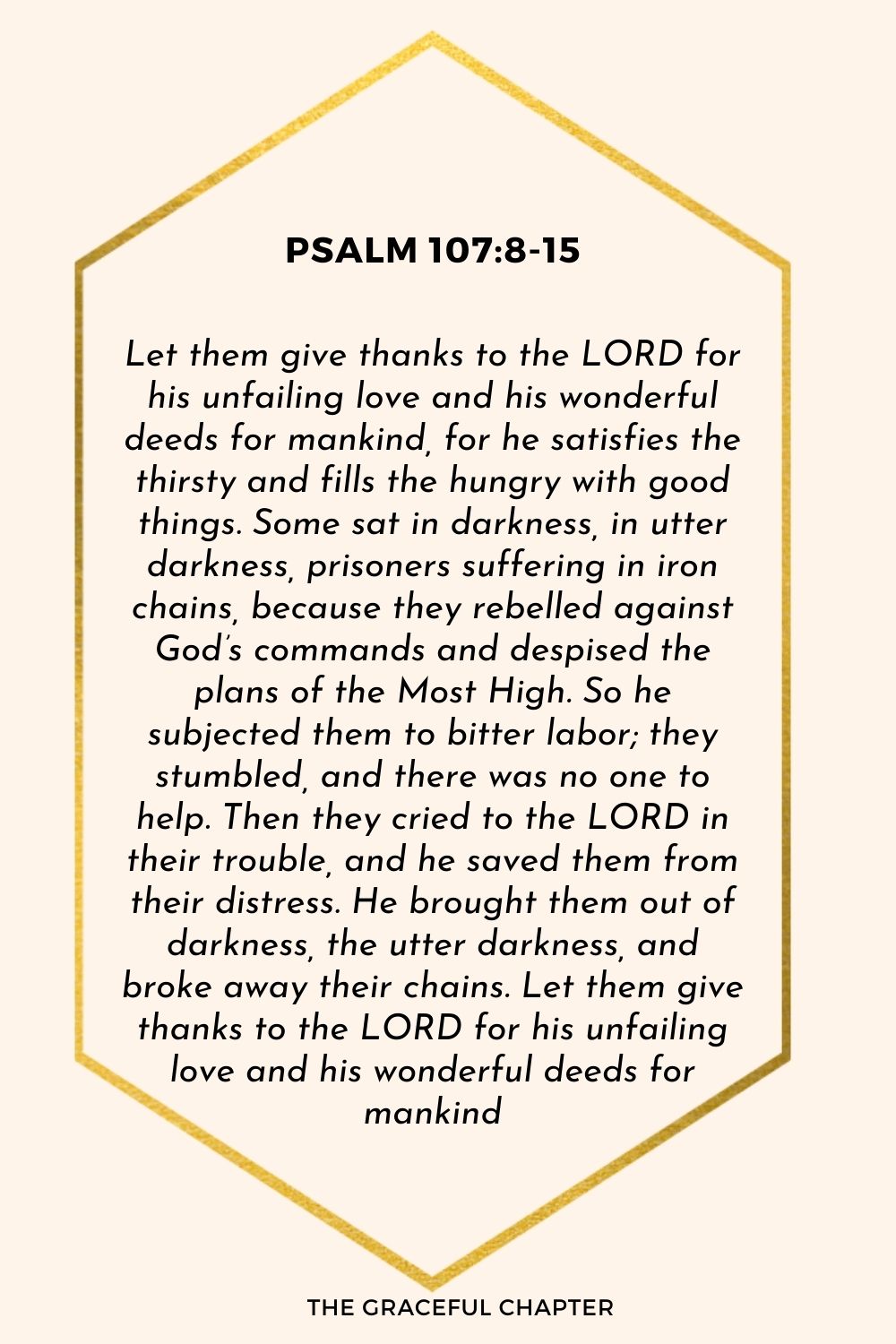 Verse - Psalm 107:8-15
