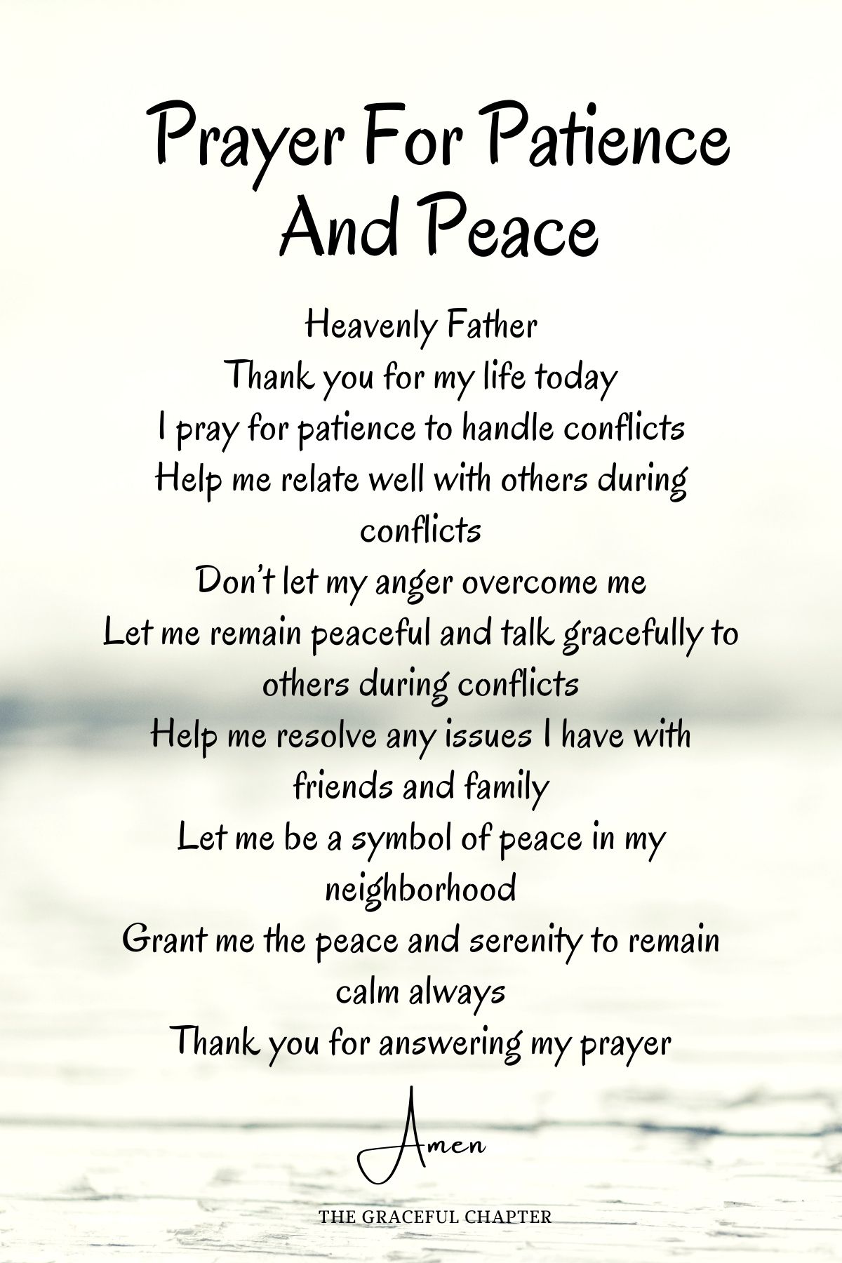 Prayer for patience and peace
