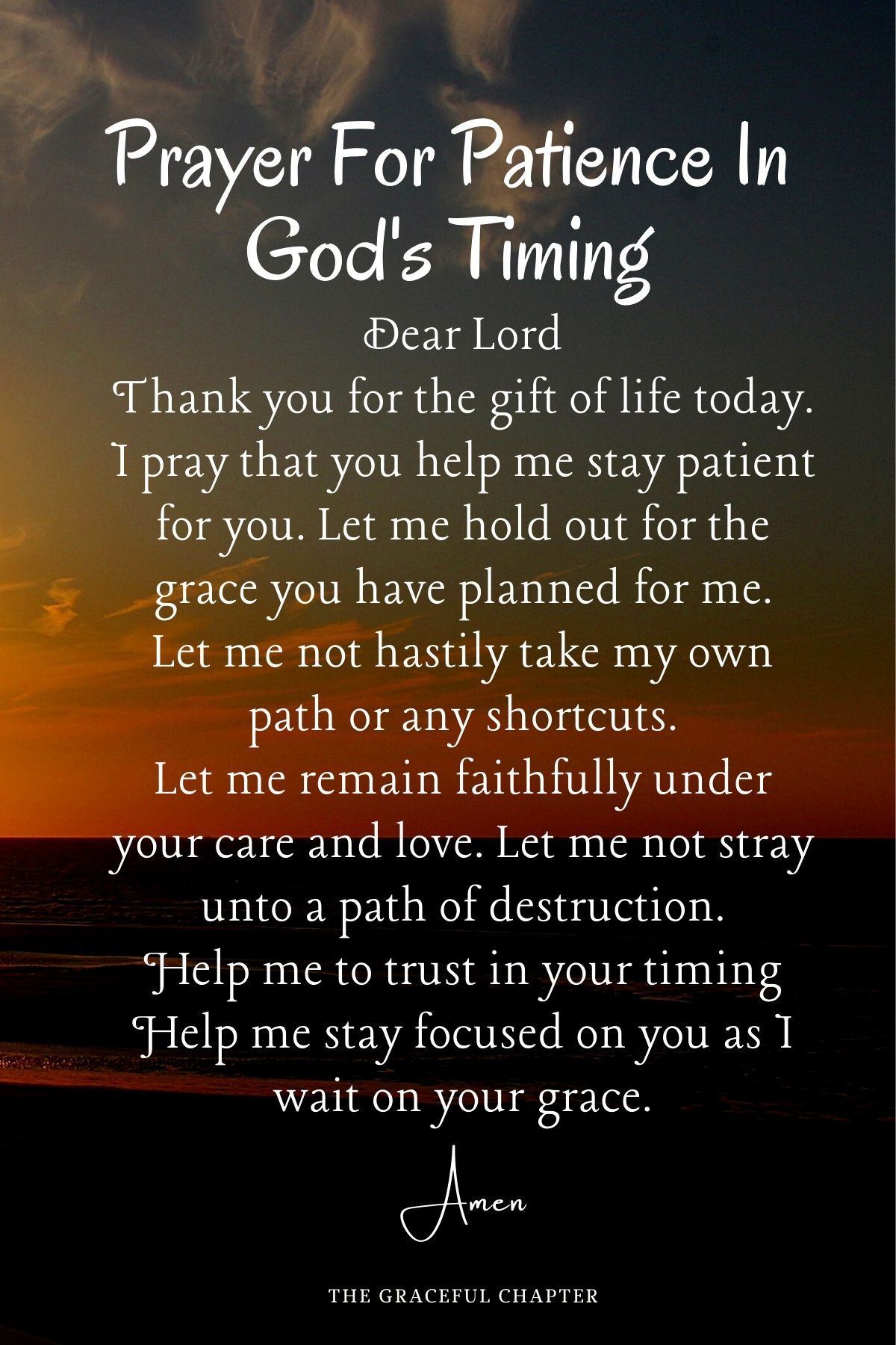 Prayer for patience in God's timing