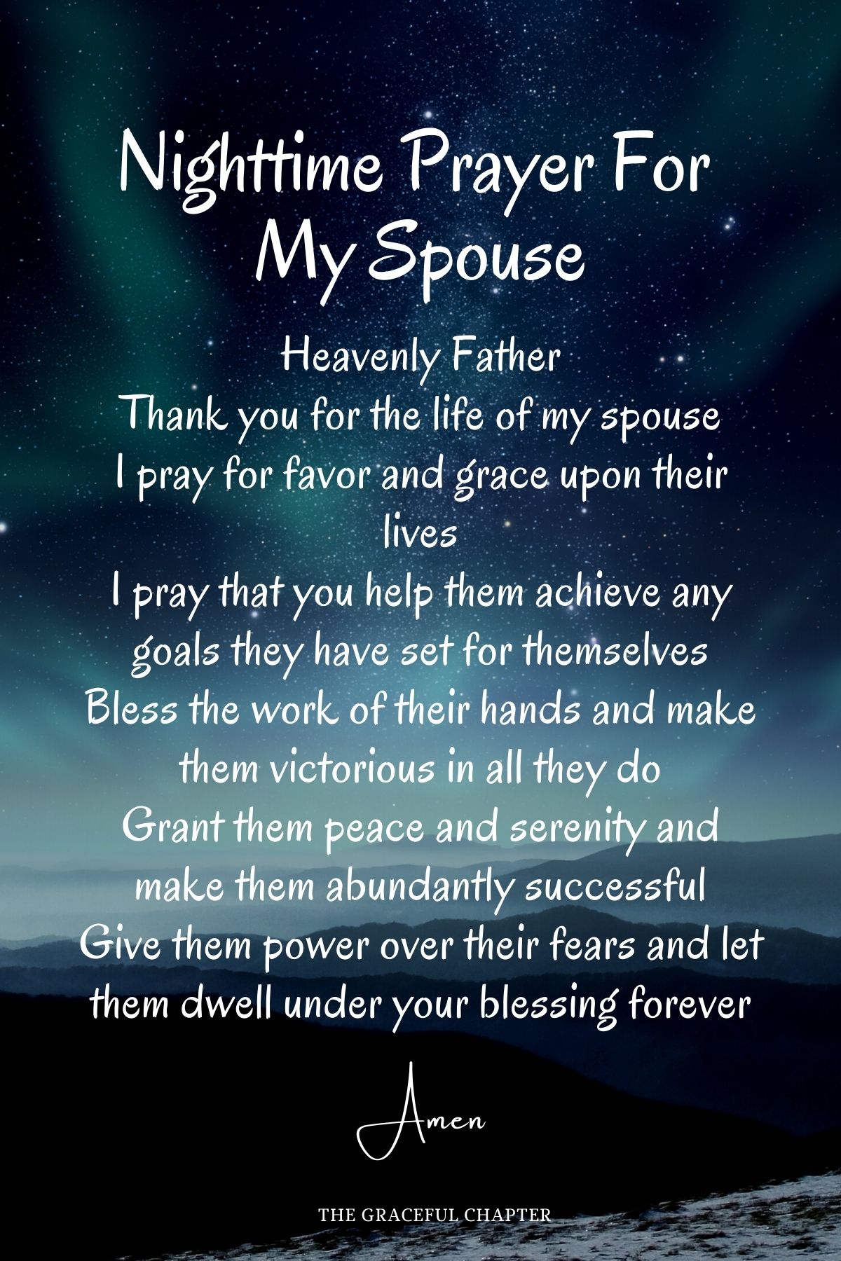 Nighttime prayer for my spouse