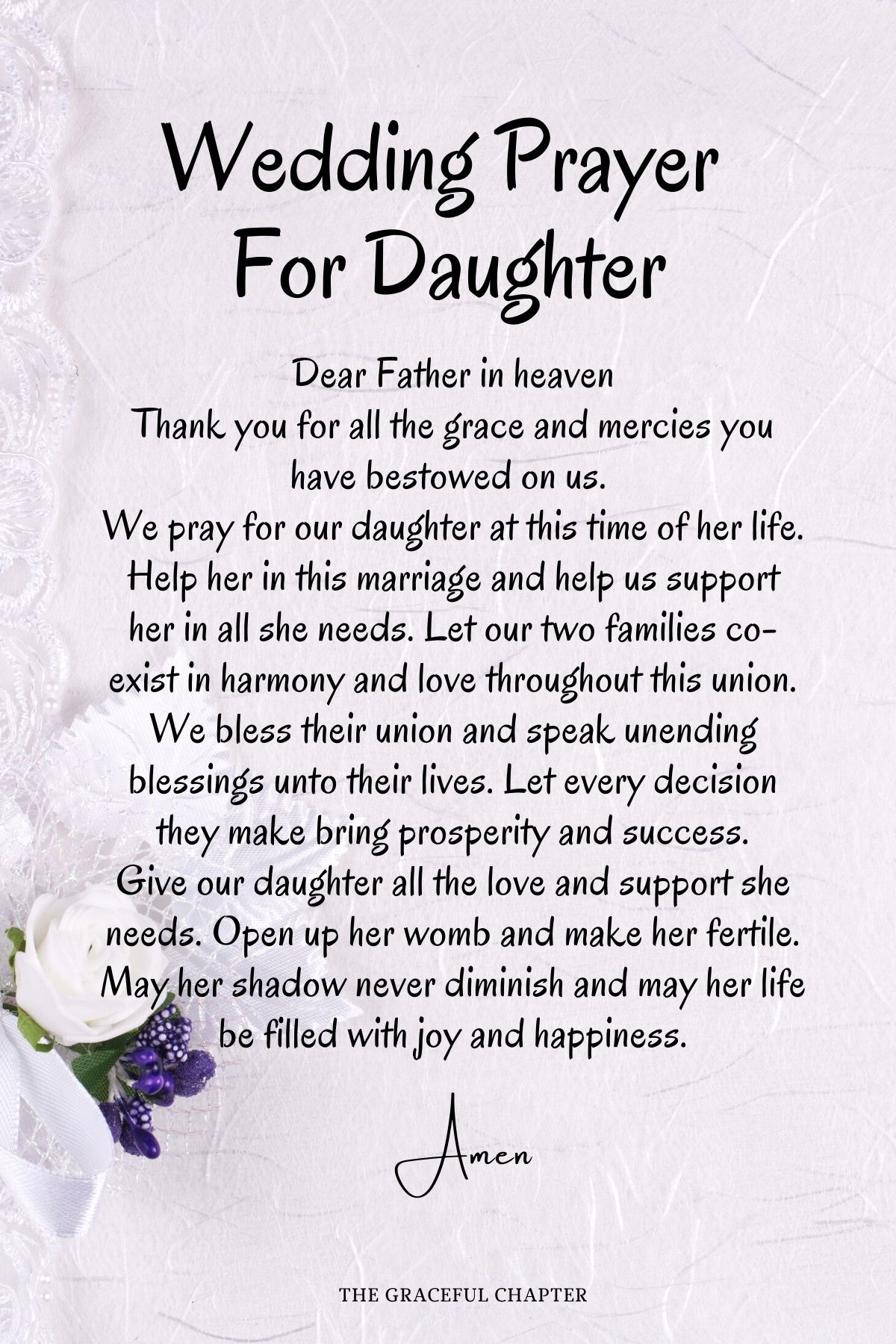 Wedding prayer for daughter