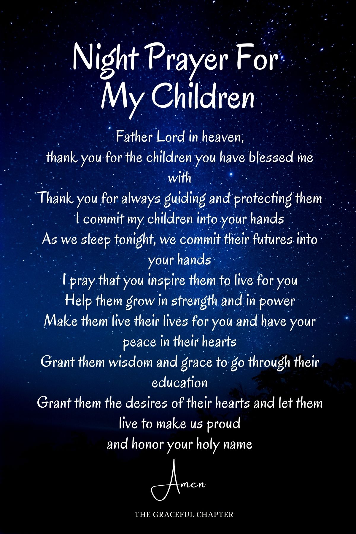 Night prayer for my children