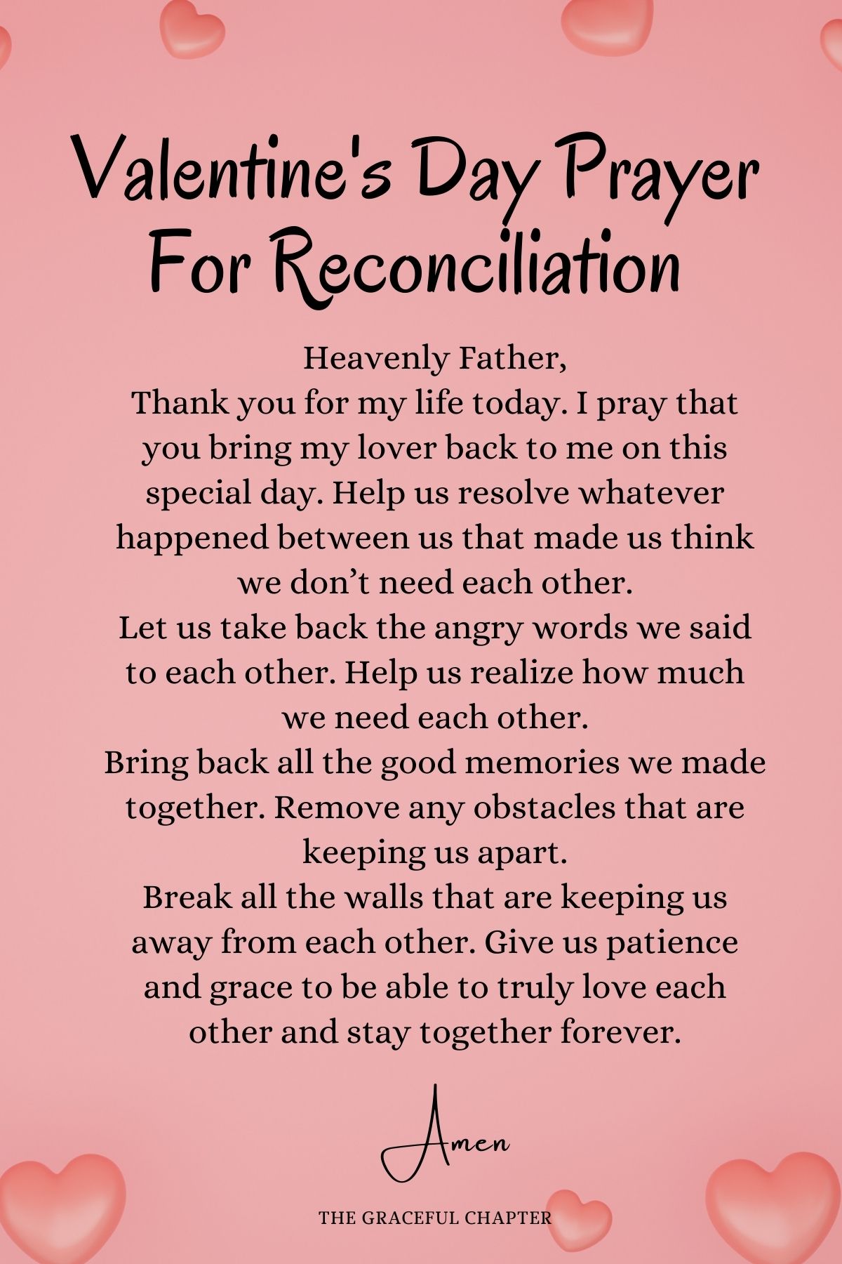 Valentine's day prayer for reconciliation