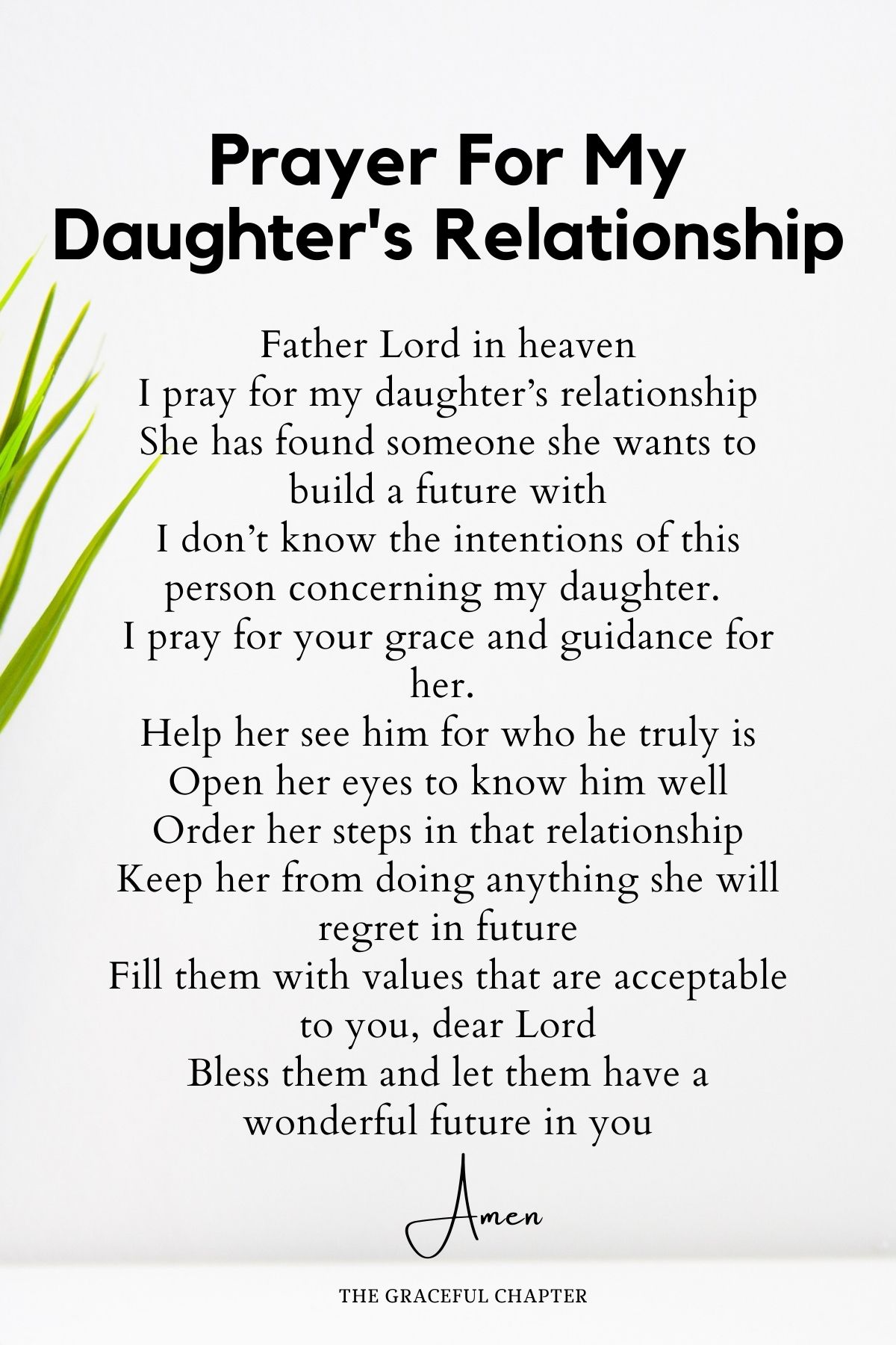 Prayer for my daughter's relationship