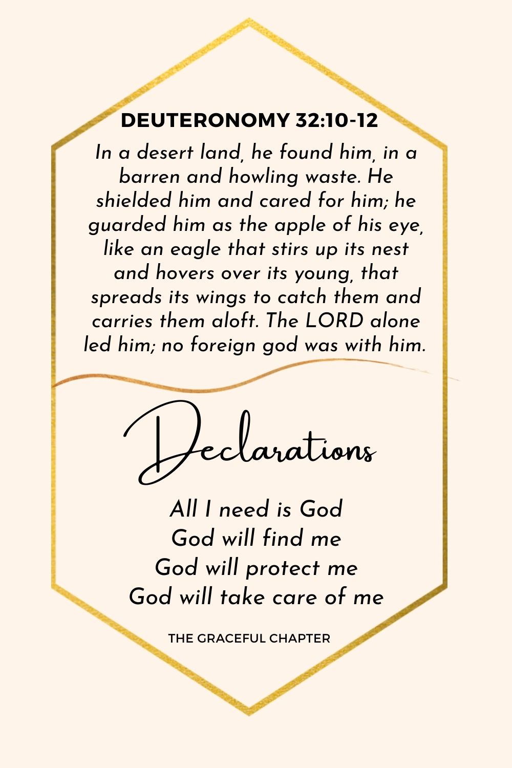 Deuteronomy 32:10-12 Declaration