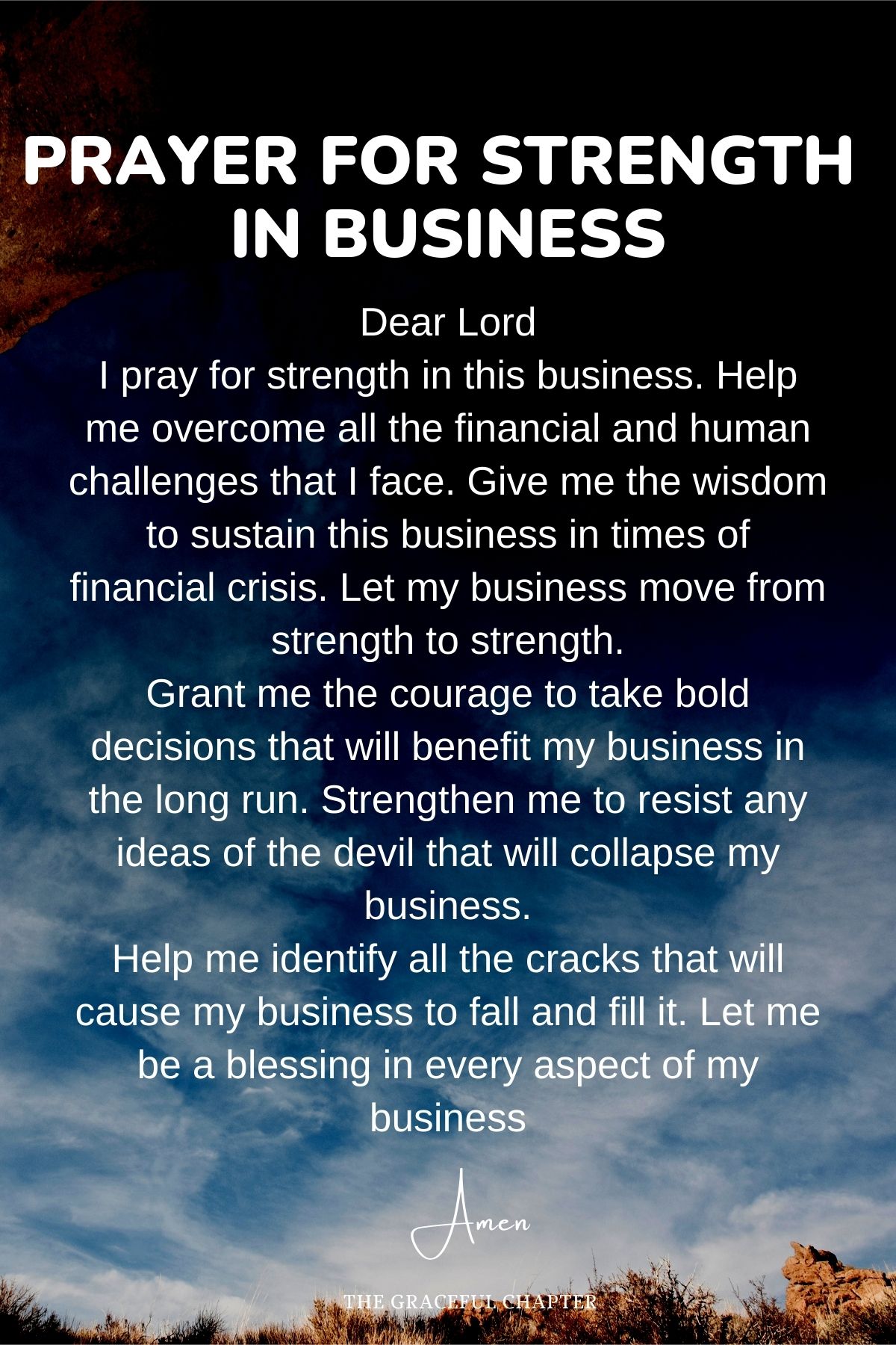 Prayer for strength in business