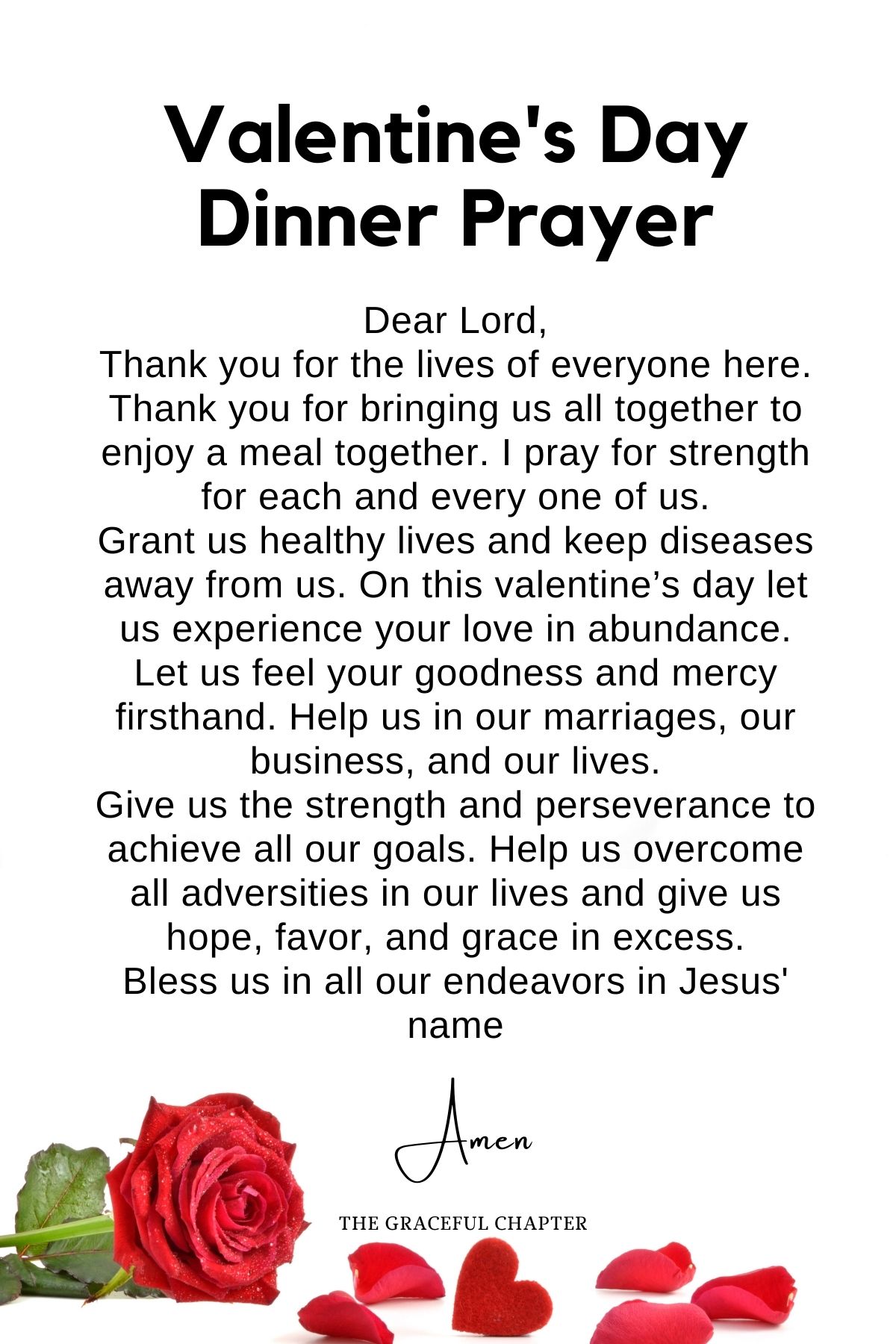 Valentine's day dinner prayer