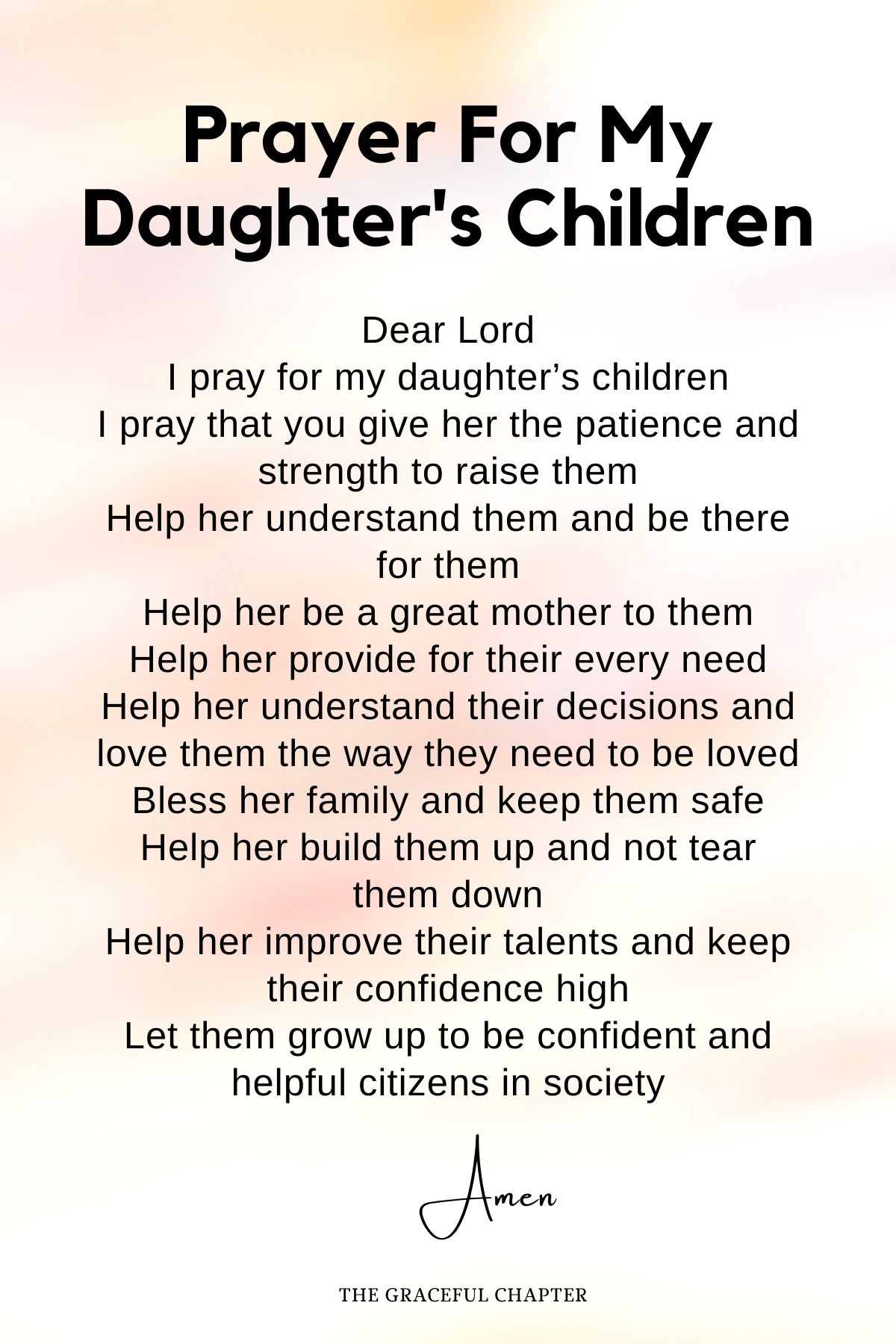 Prayer for my daughter's children