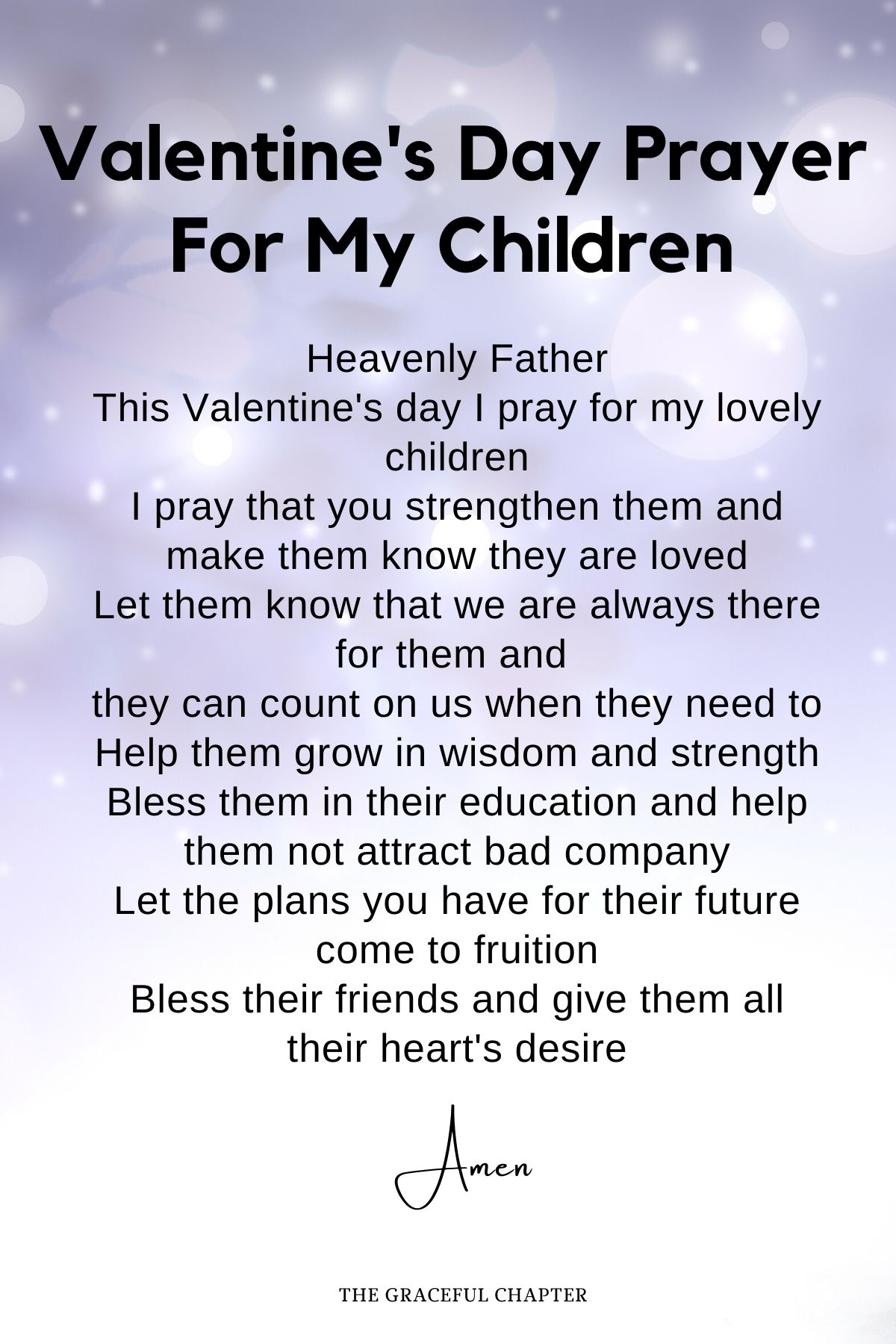 Valentine's day prayer for my children