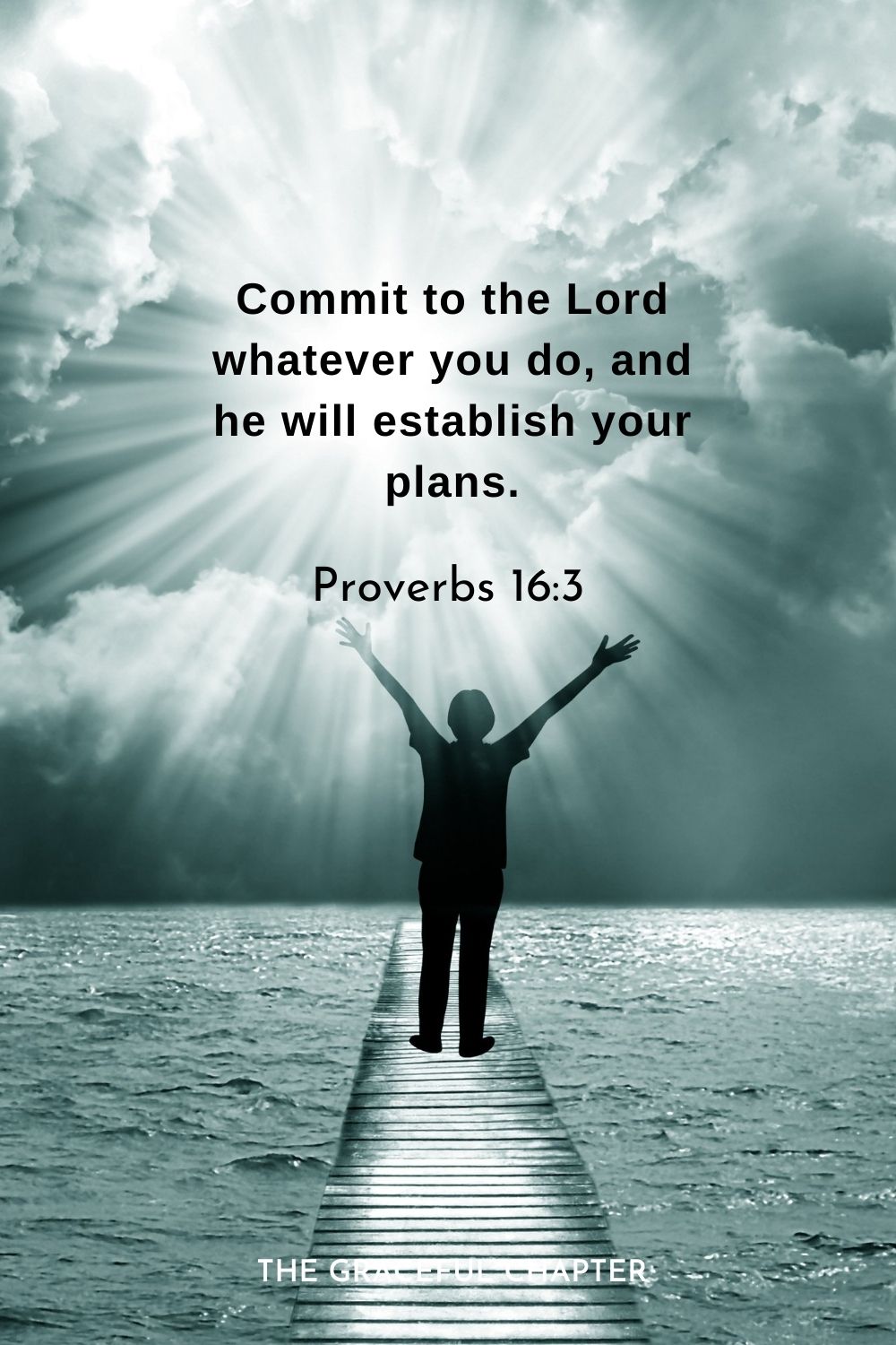 Commit to the Lord whatever you do, and he will establish your plans.