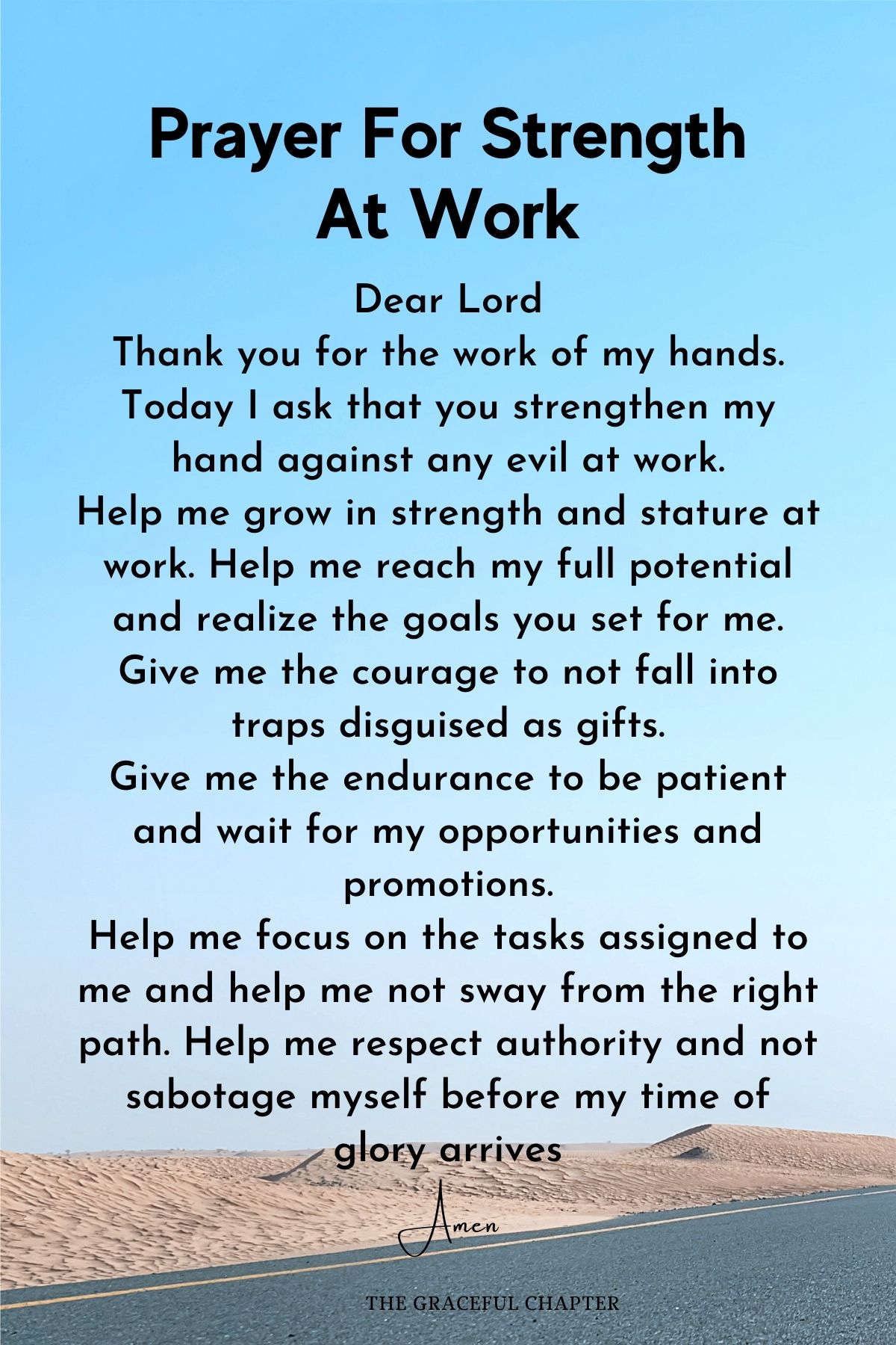 Prayer for strength at work