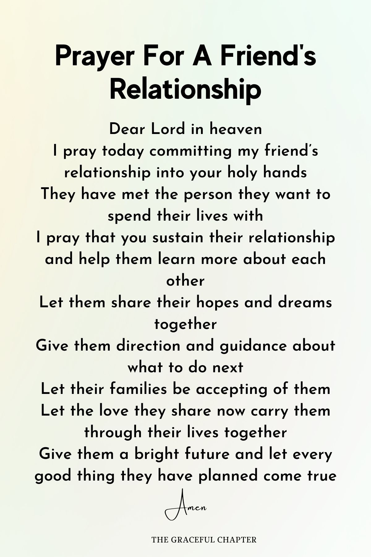 Prayer for a friend's relationship prayers for friends