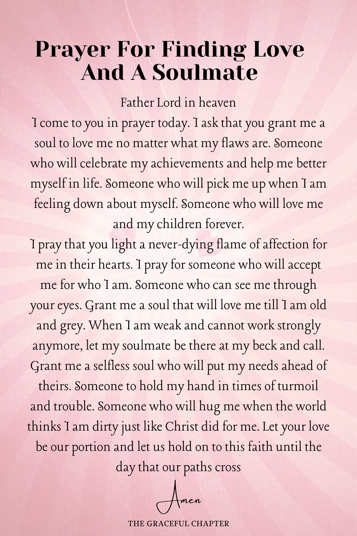 Prayer for finding love and a soulmate