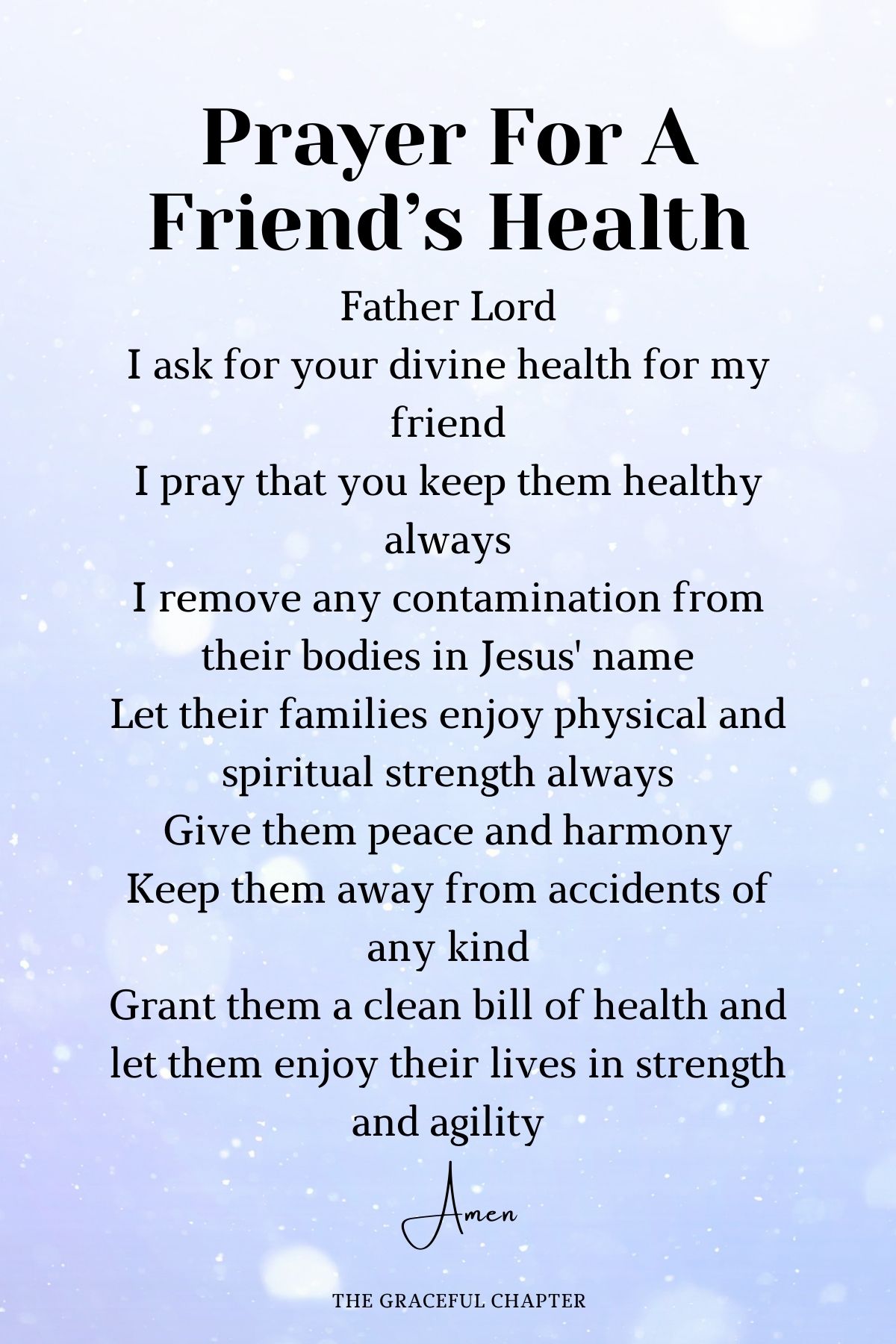 A Prayer for My Friend