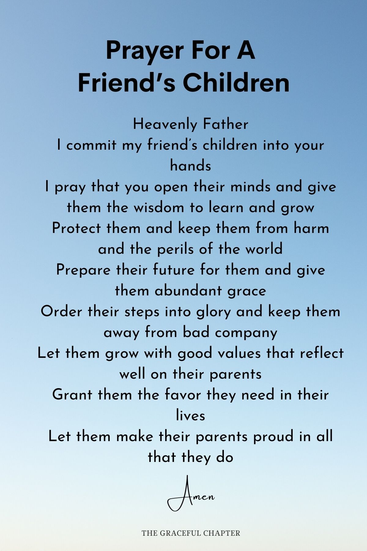 Prayer for a friend’s children