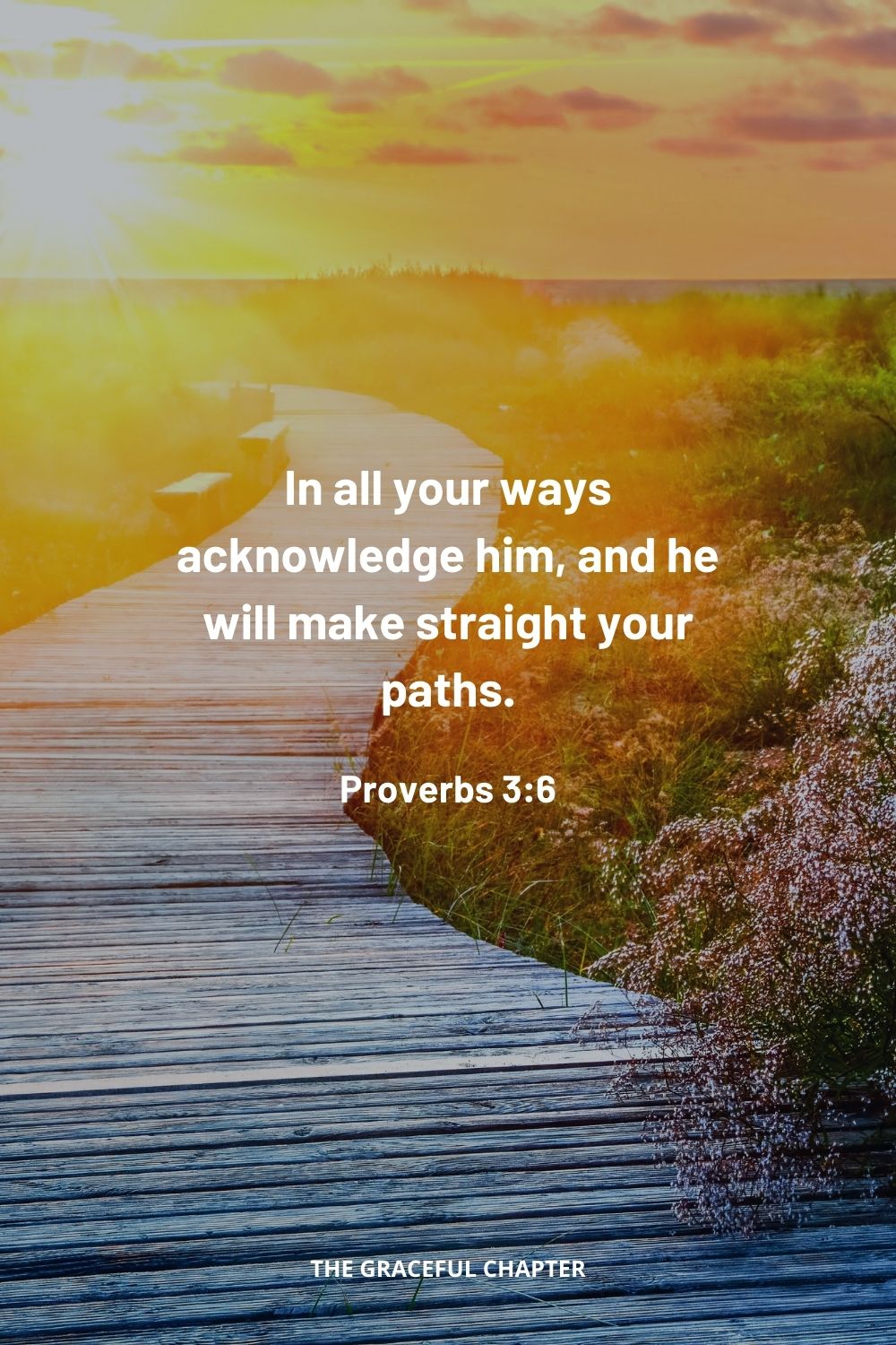 In all your ways acknowledge him, and he will make straight your paths. Proverbs 3:6 bible verses about confidence