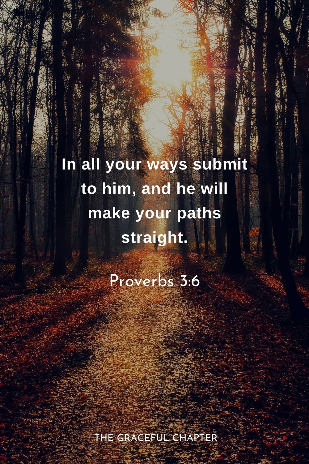 In all your ways submit to him, and he will make your paths straight. bible verses about trusting God