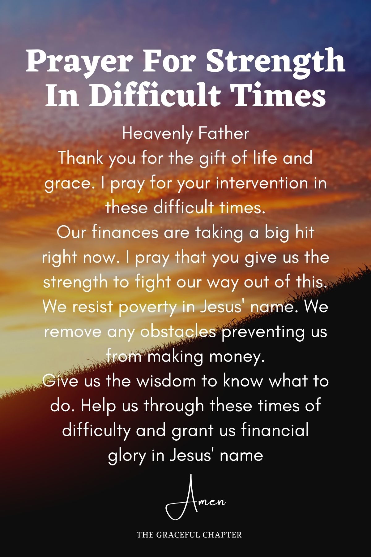 Prayer for strength in difficult times