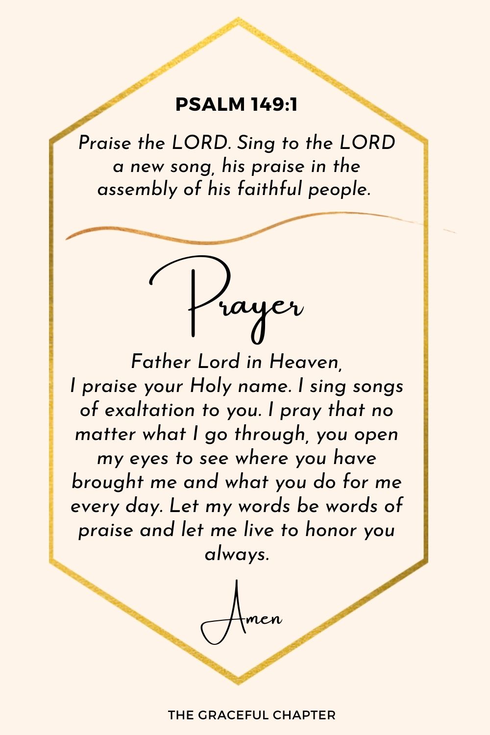 Prayer -  Psalm 149 