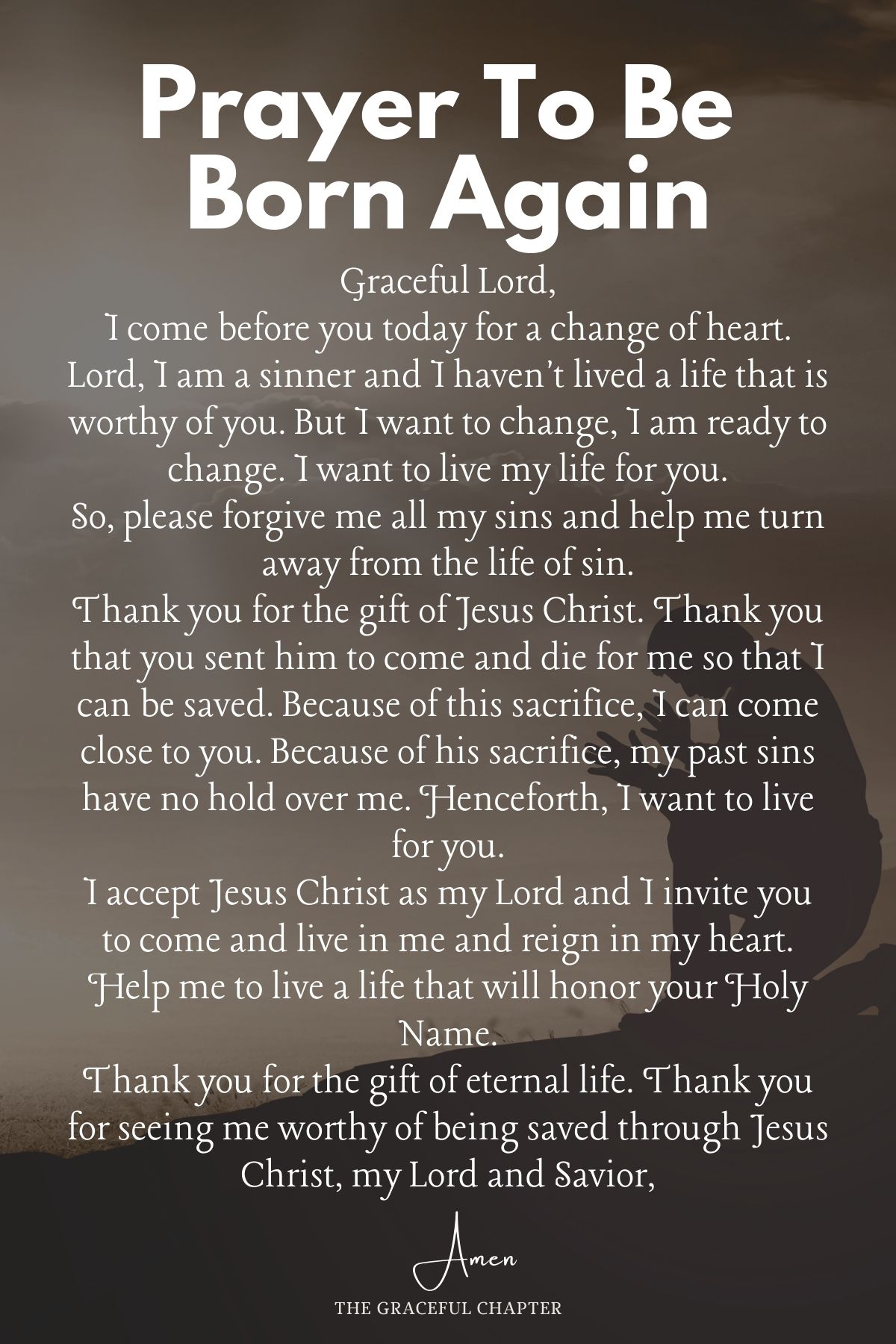 Prayer to be born again