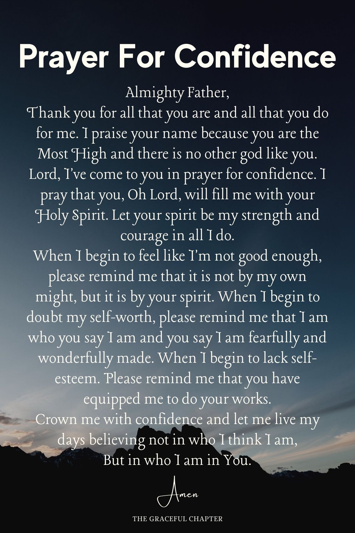 prayer for confidence