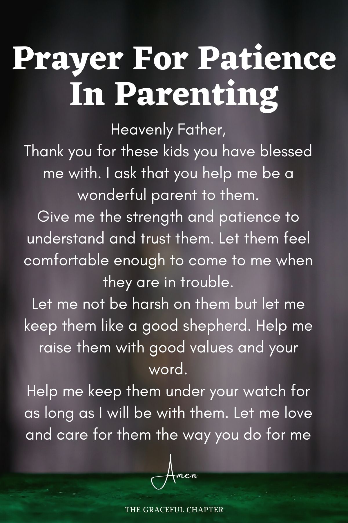 Prayer for patience in parenting