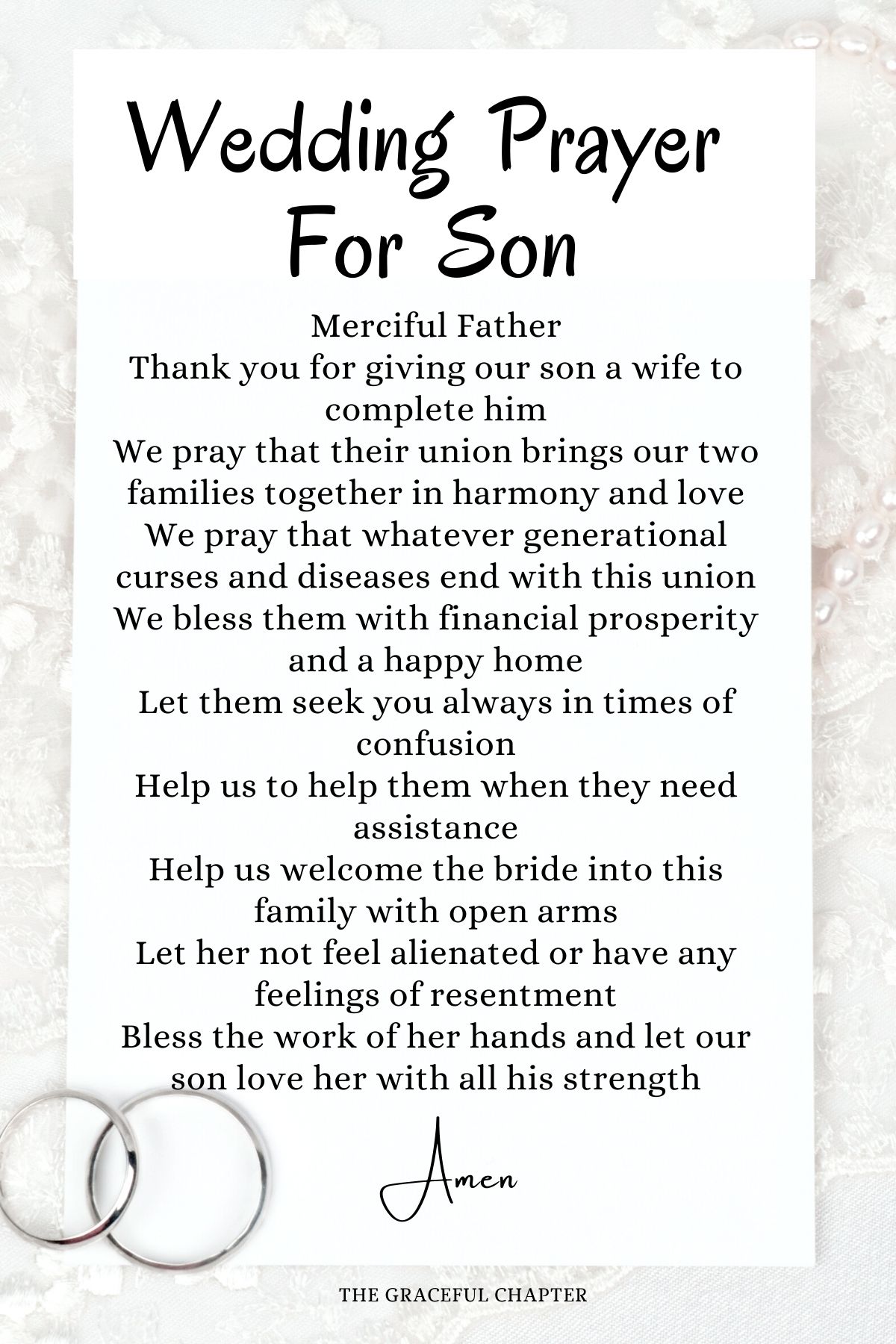 Wedding prayer for son