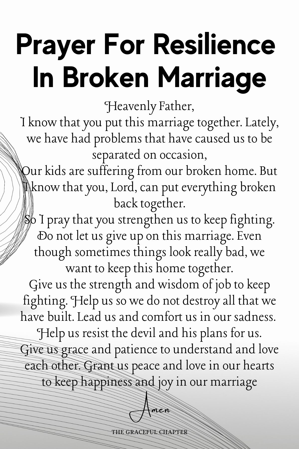 Resilience in broken marriage