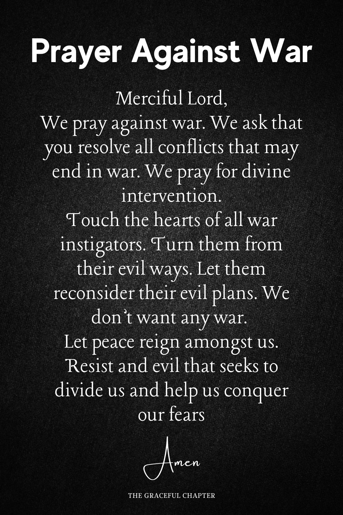 Prayer against war