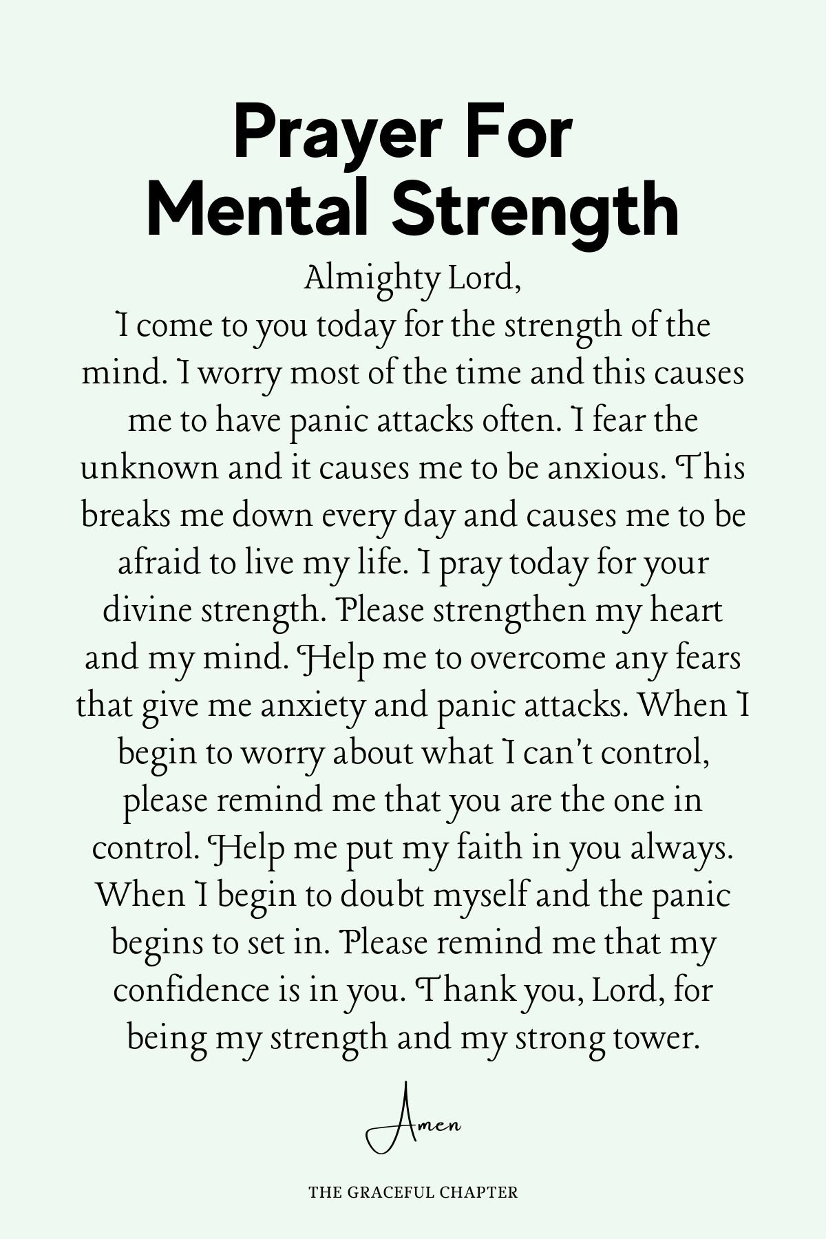 Prayer for mental strength