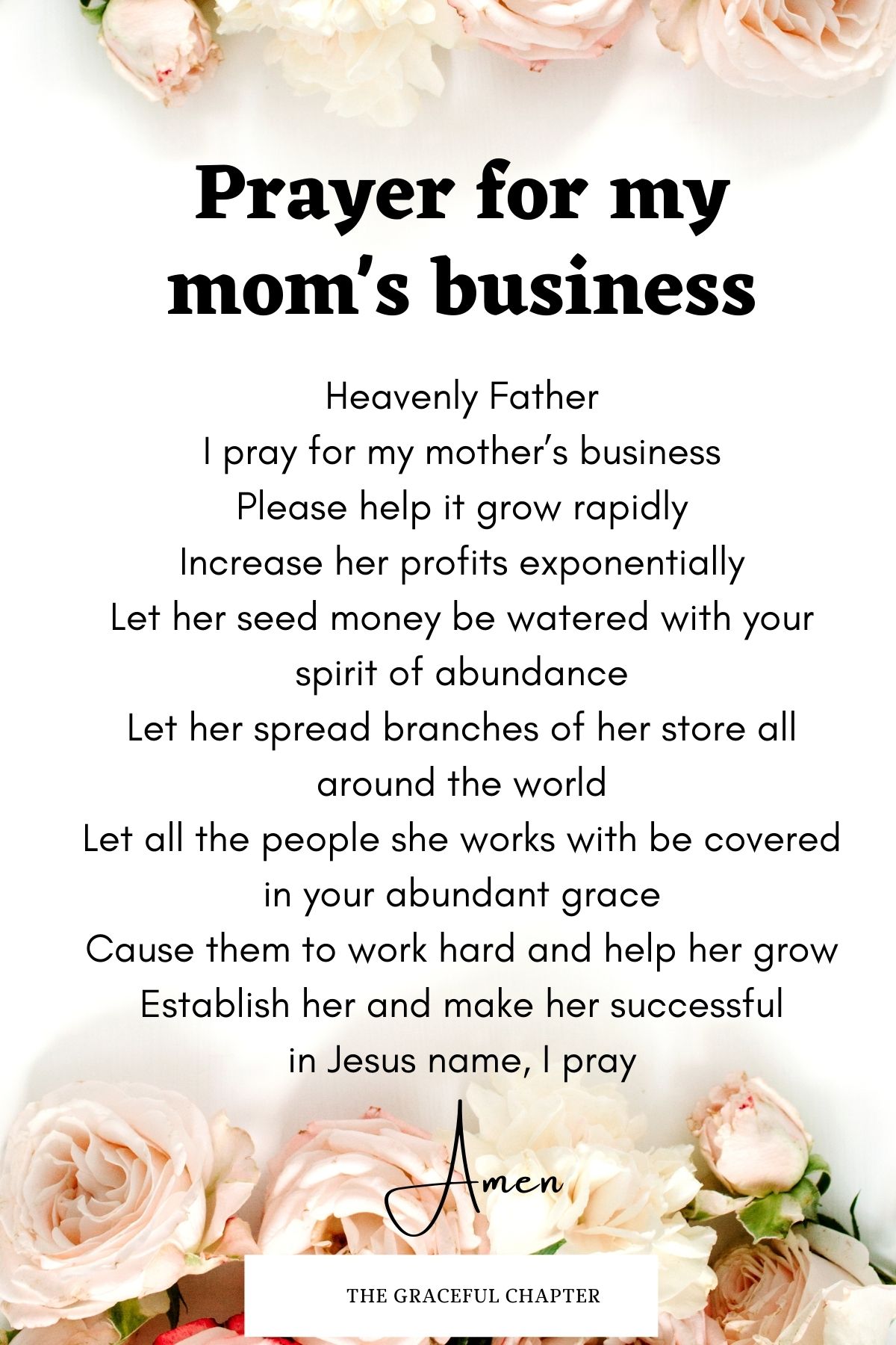 Prayer for my mom's business