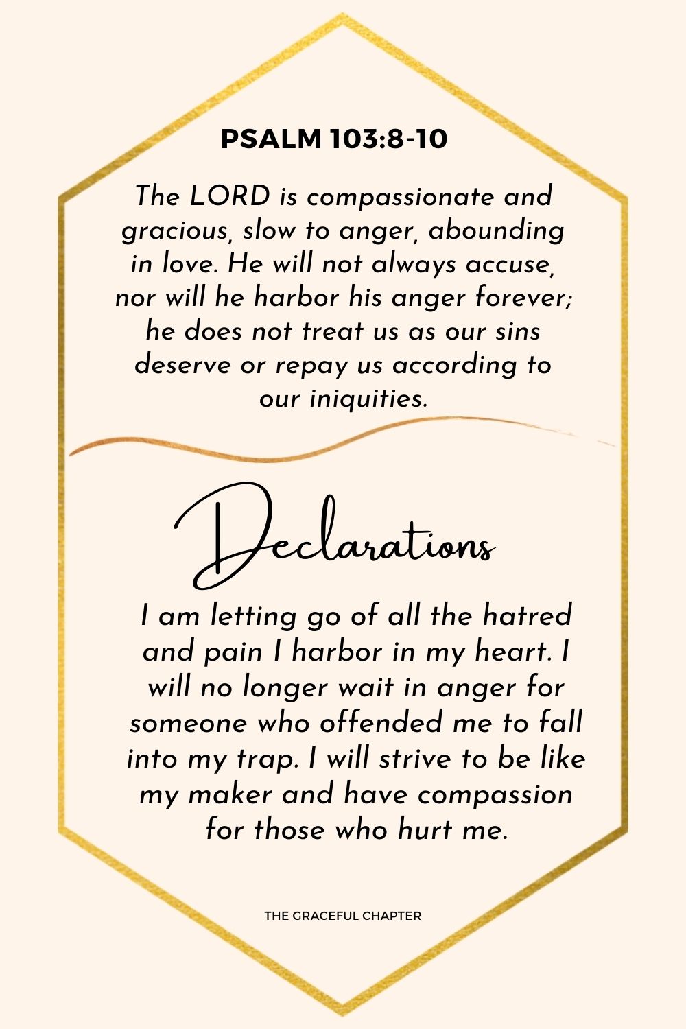 Declaration Psalm 103:8-10