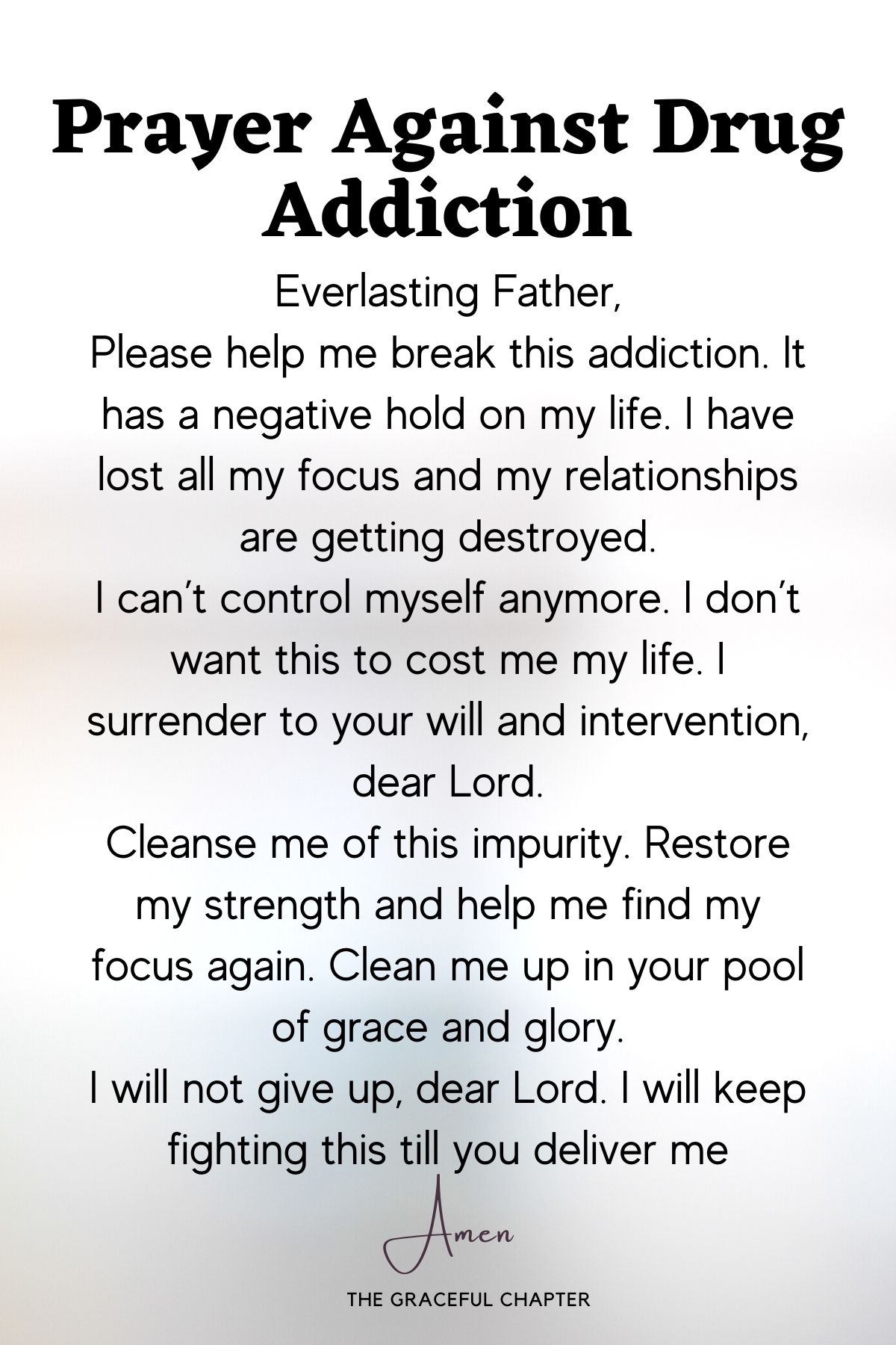 Prayer against drug addiction