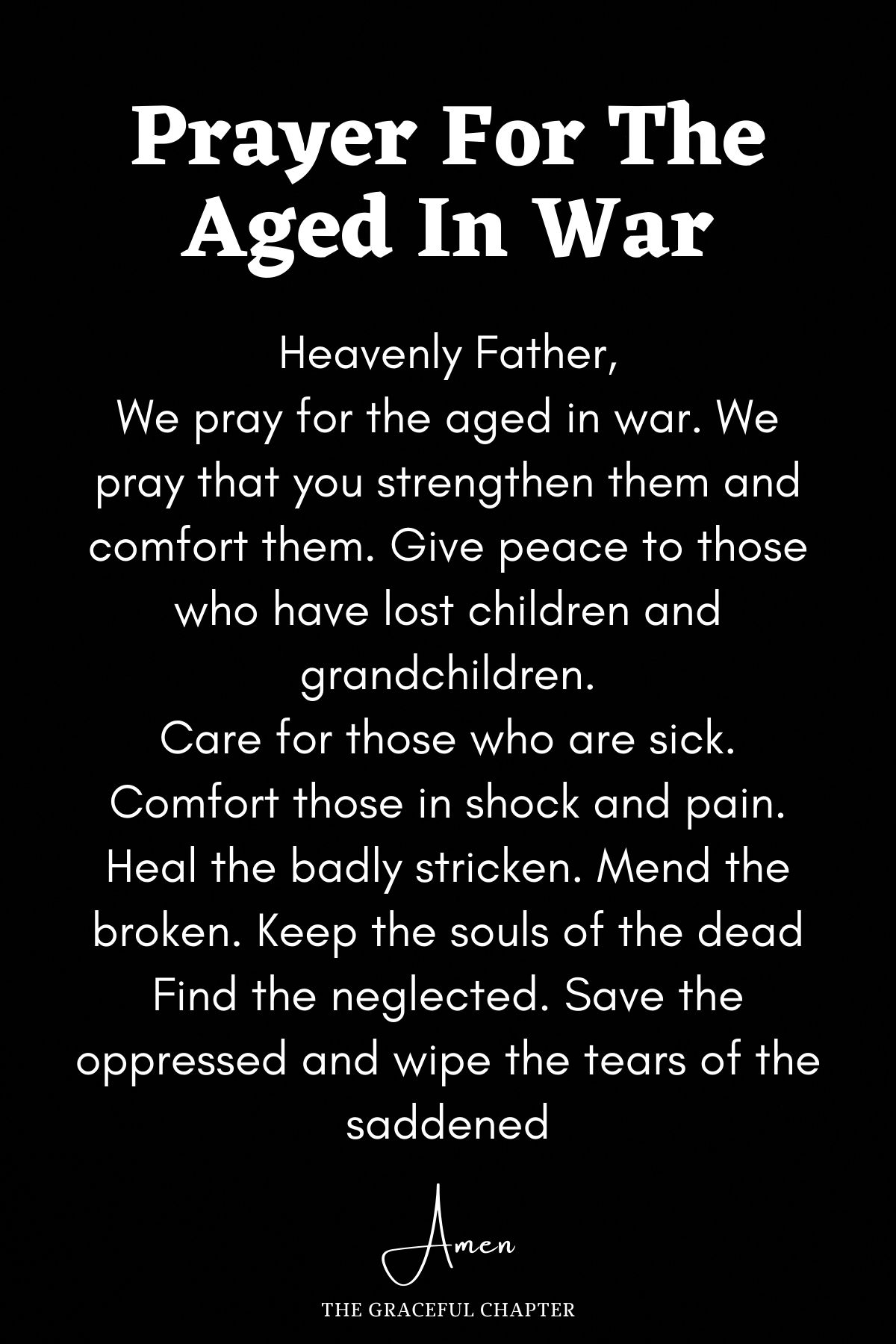 Prayer for the aged in war
