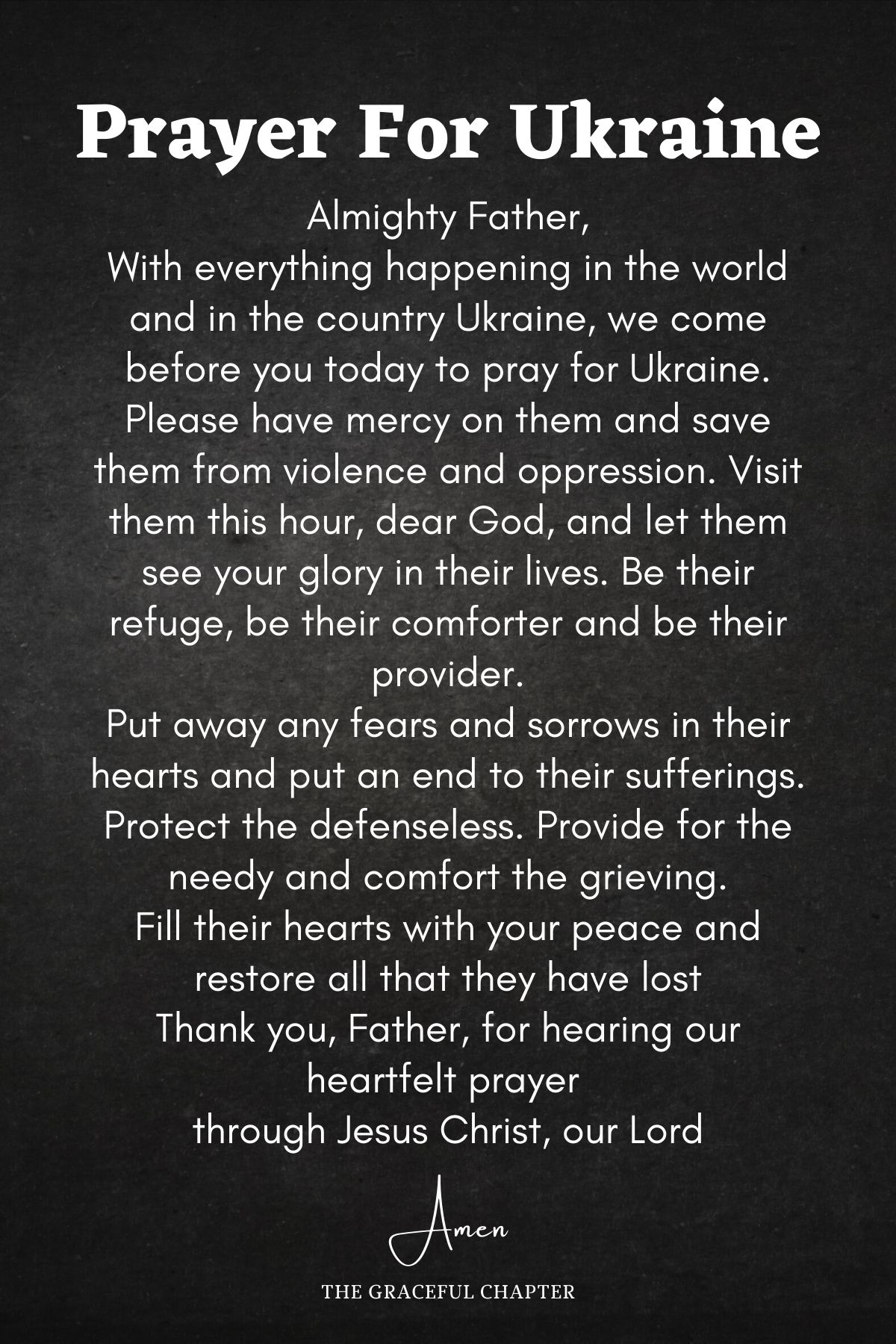 Prayer for Ukraine