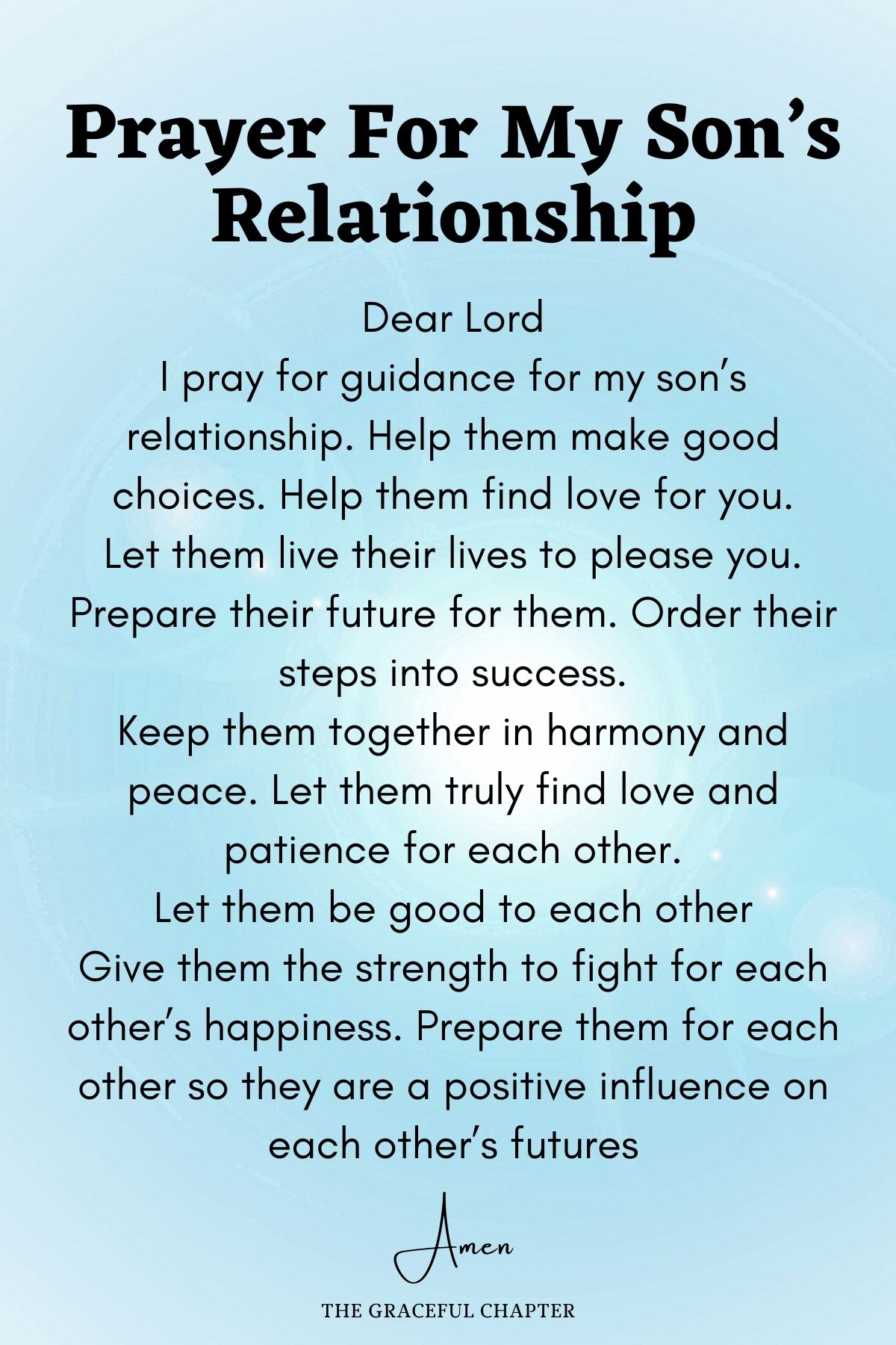 Prayer for my son’s relationship