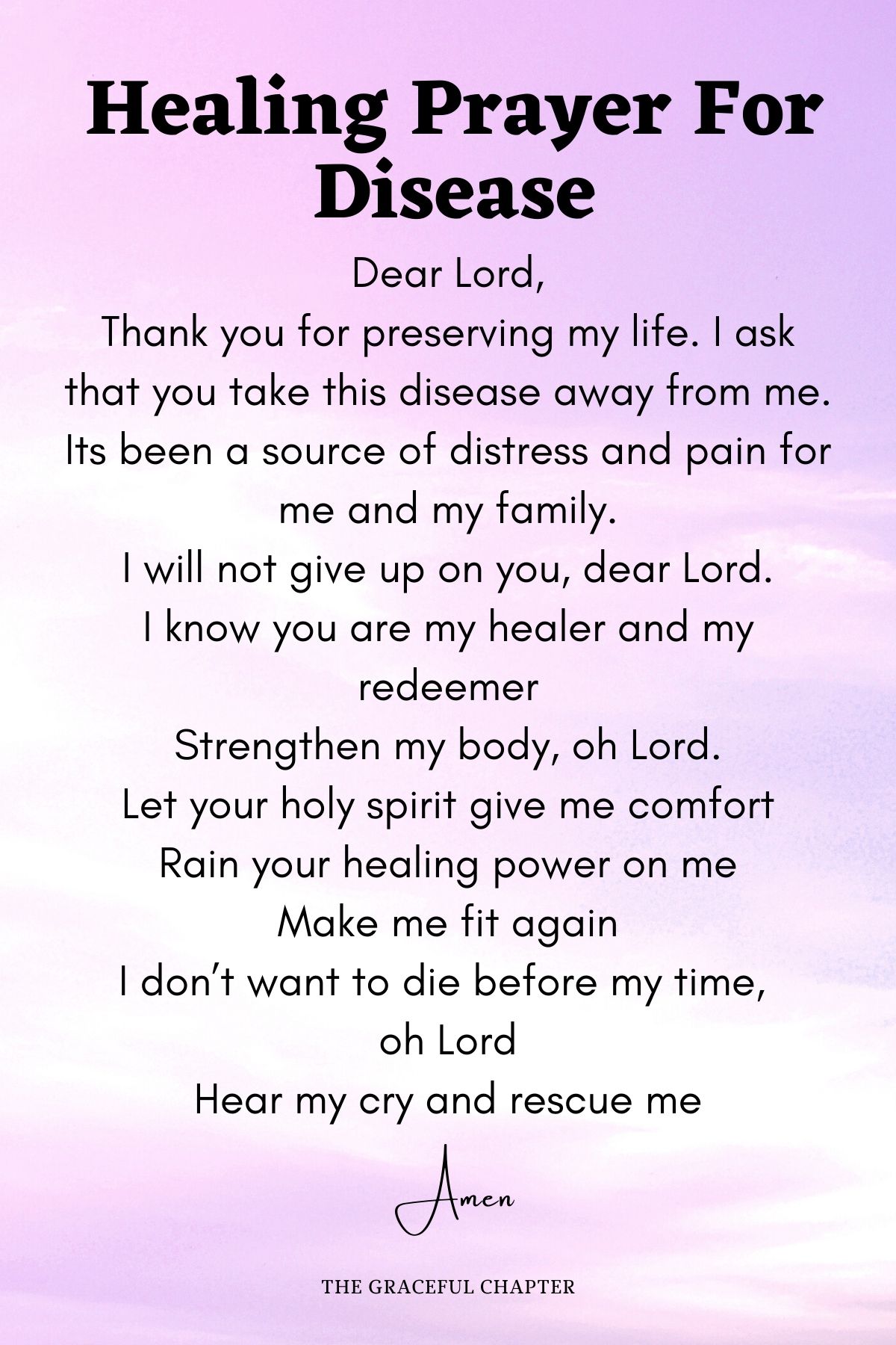 Healing prayer for disease