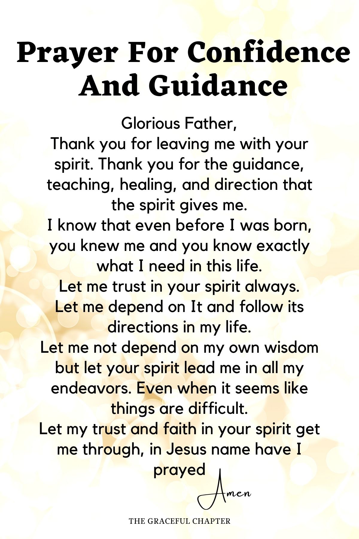 Prayer for confidence and guidance