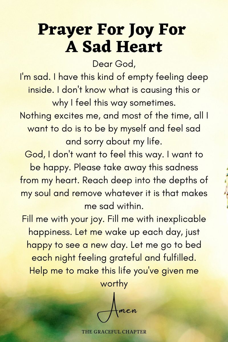 9 Prayers For The Sad Heart The Graceful Chapter