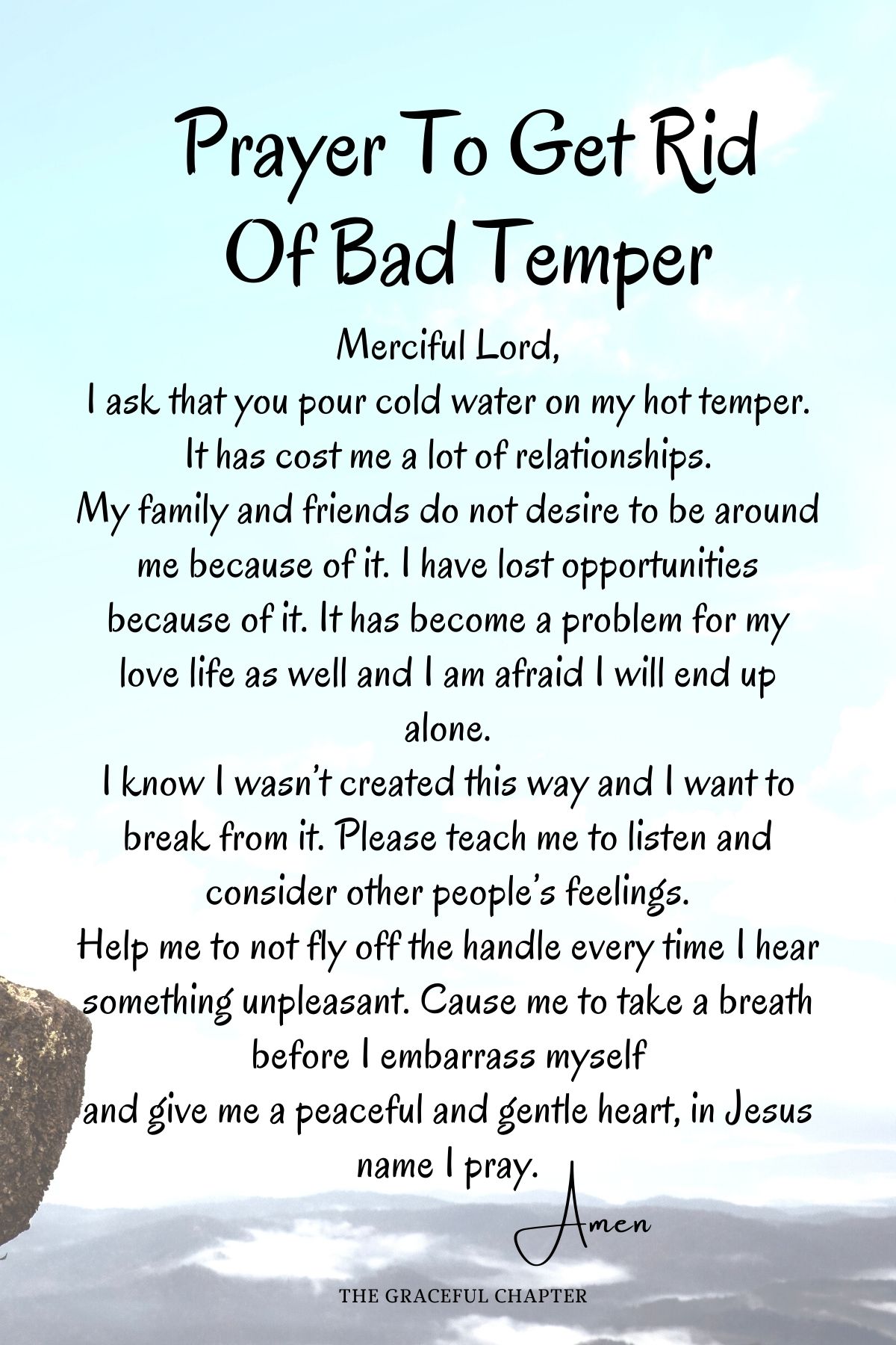 Prayer to get rid of bad temper