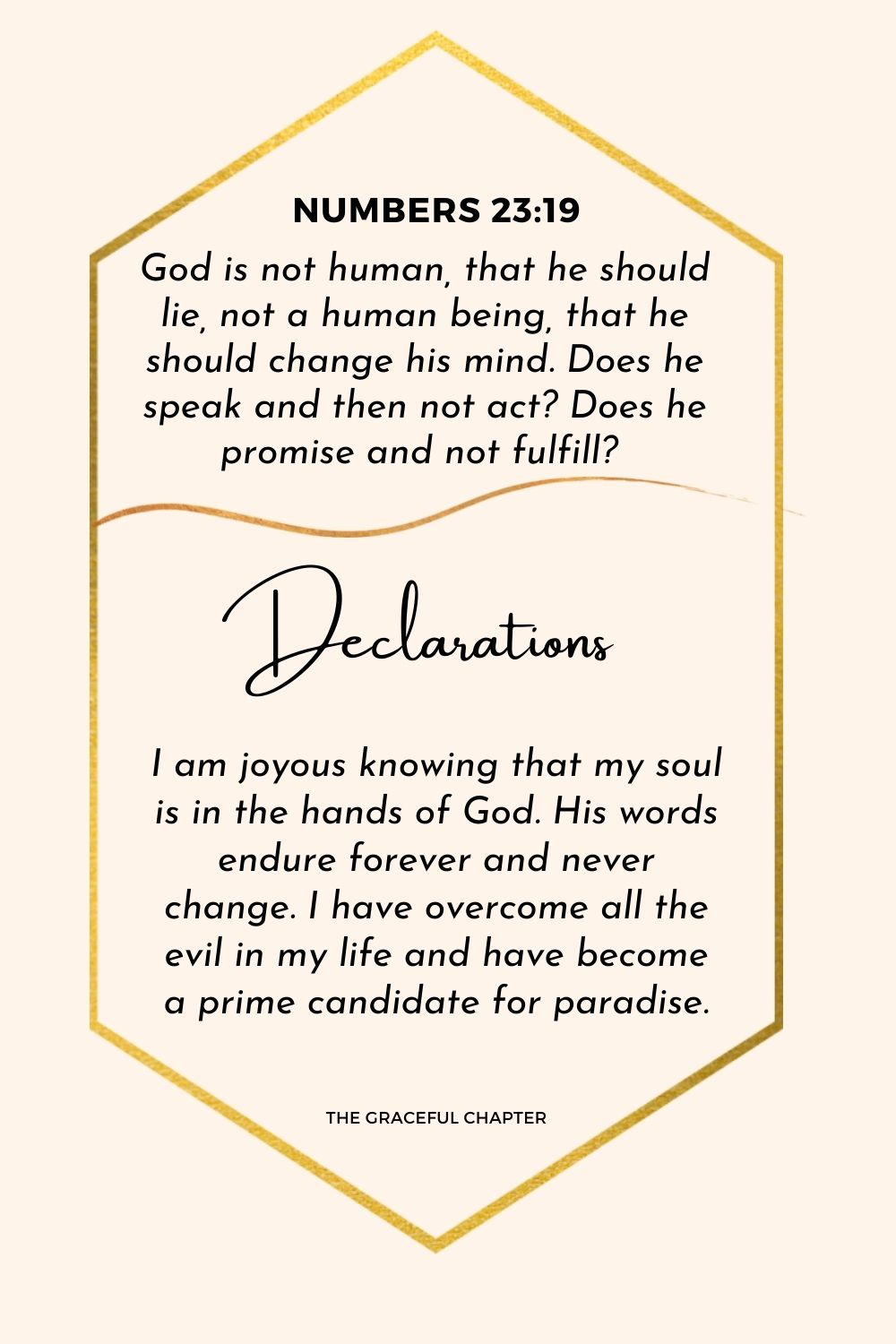 Declaration - Numbers 23:19