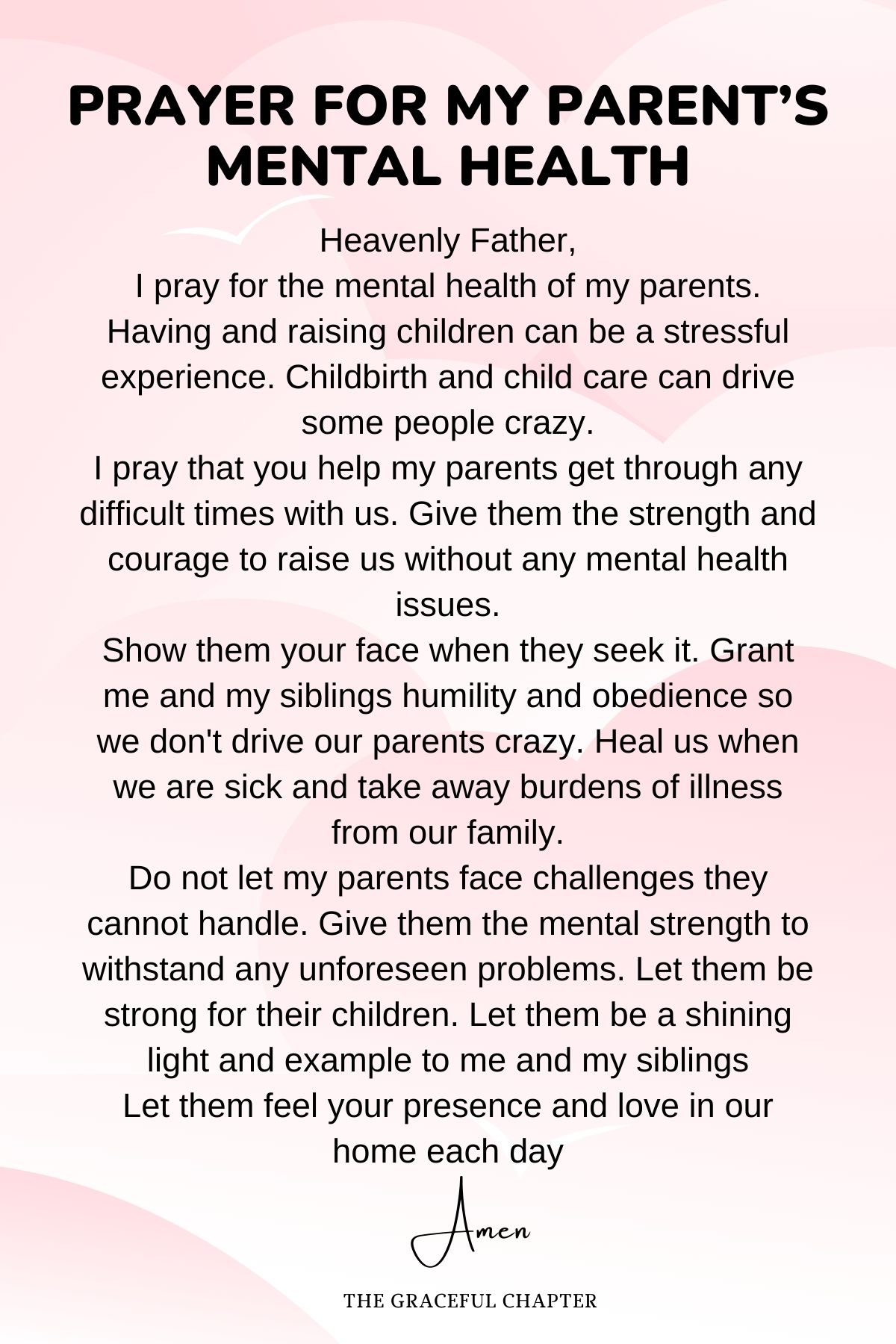 Prayer for my parent’s mental health