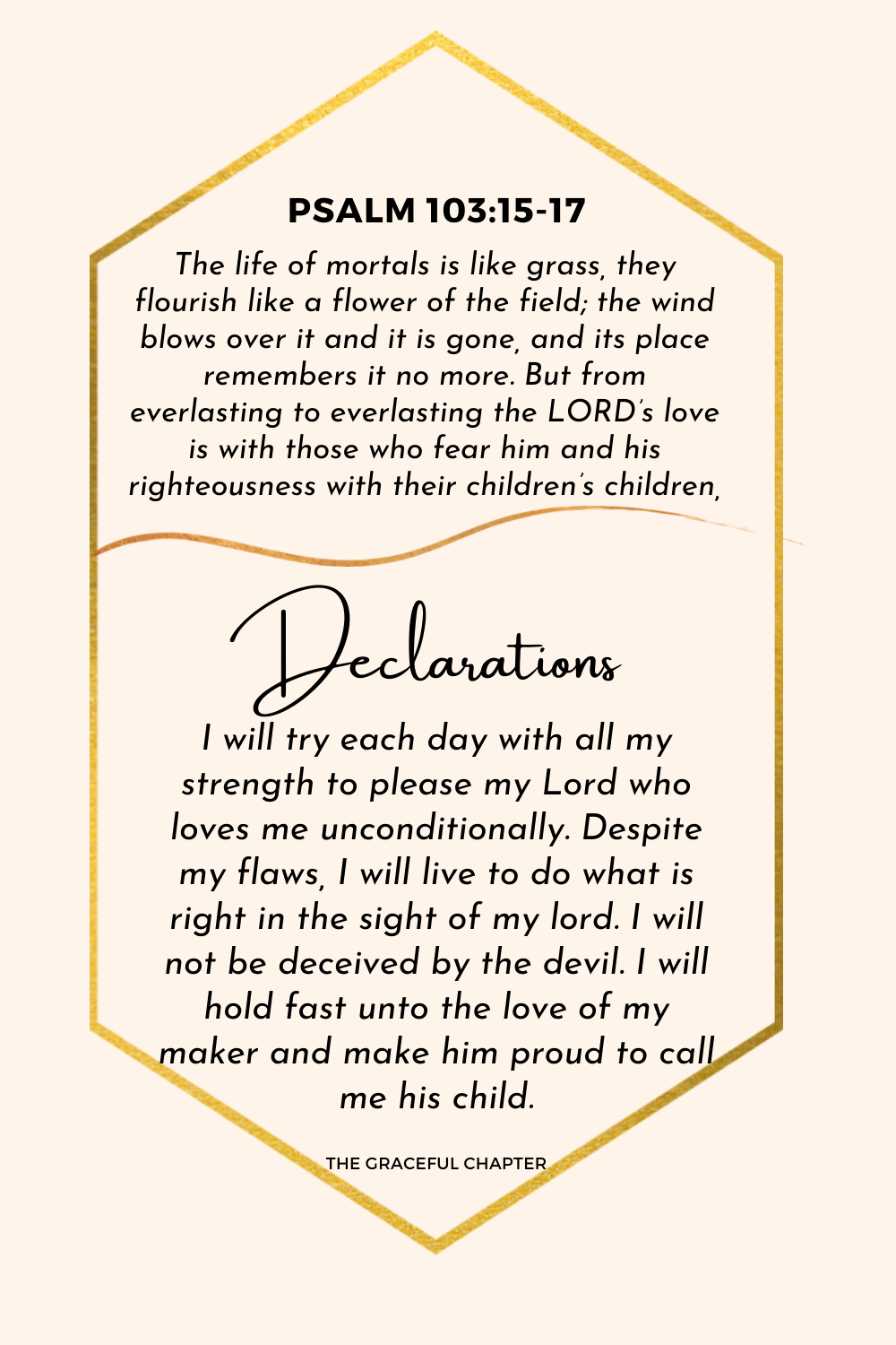  Declaration Psalm 103:15-17