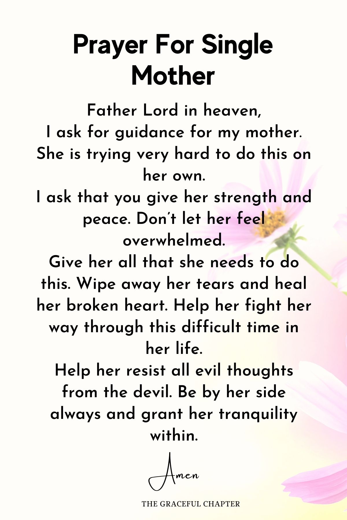 Prayer for single mother