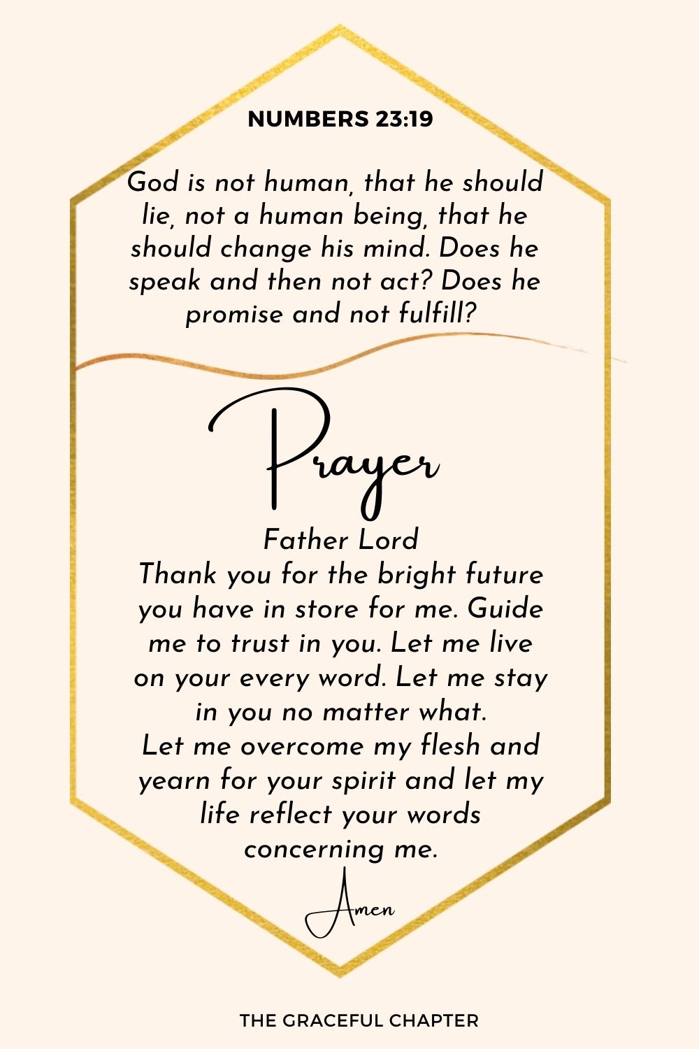 Prayer - Numbers 23:19